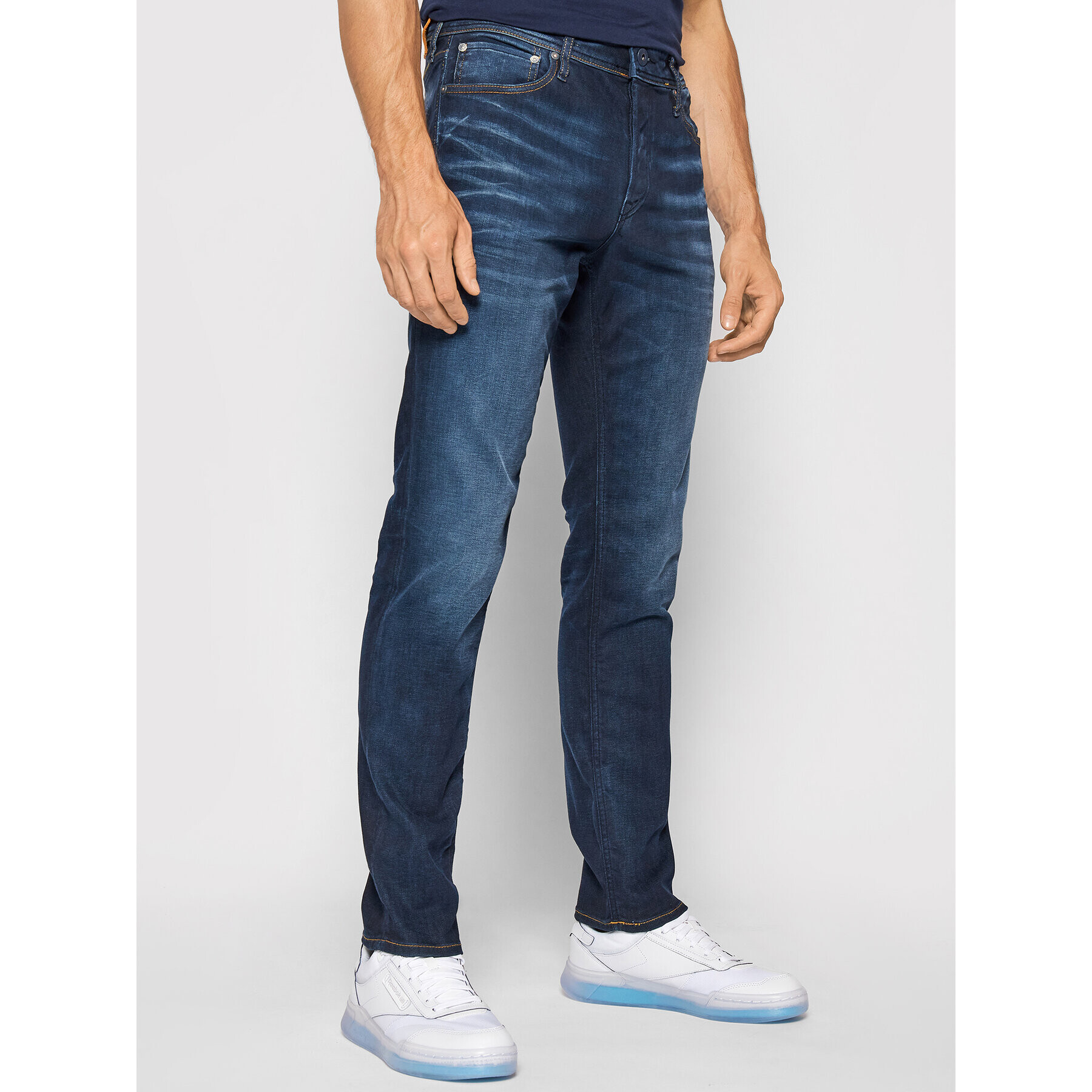 Jack&Jones Jeansy Tim 12118215 Tmavomodrá Slim Fit - Pepit.cz