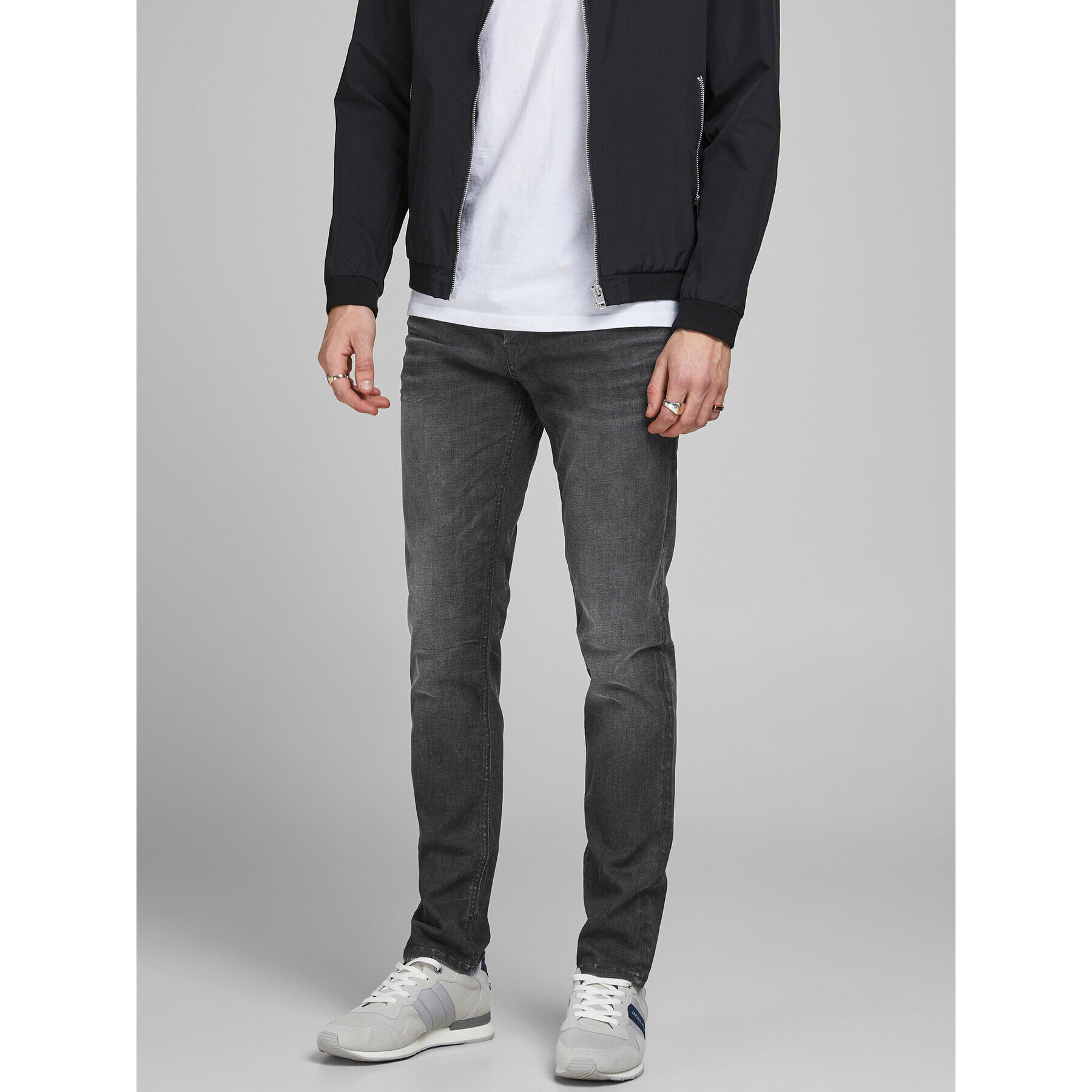 Jack&Jones Jeansy Tim 12181054 Šedá Slim Fit - Pepit.cz