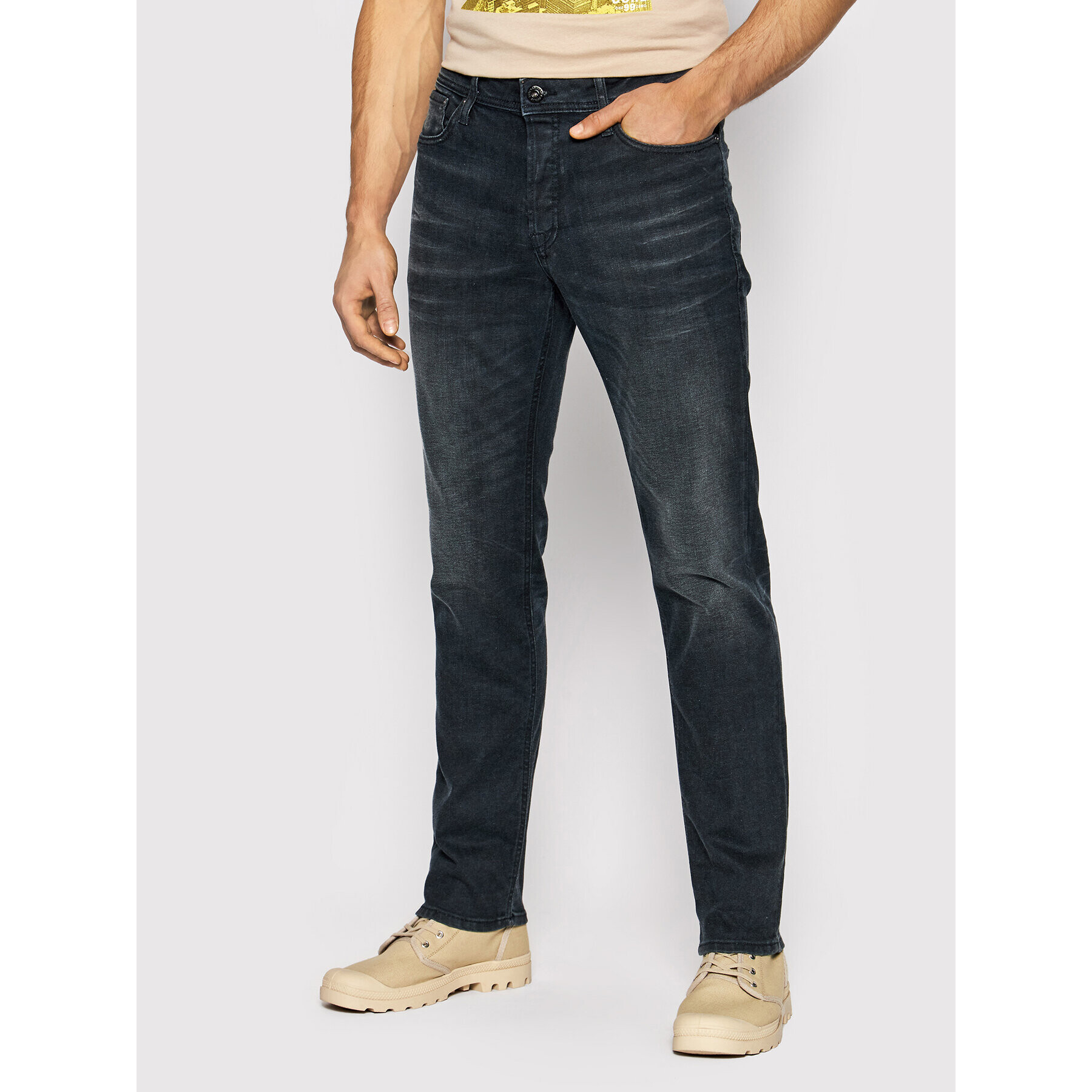 Jack&Jones Jeansy Tim 12181054 Šedá Slim Fit - Pepit.cz