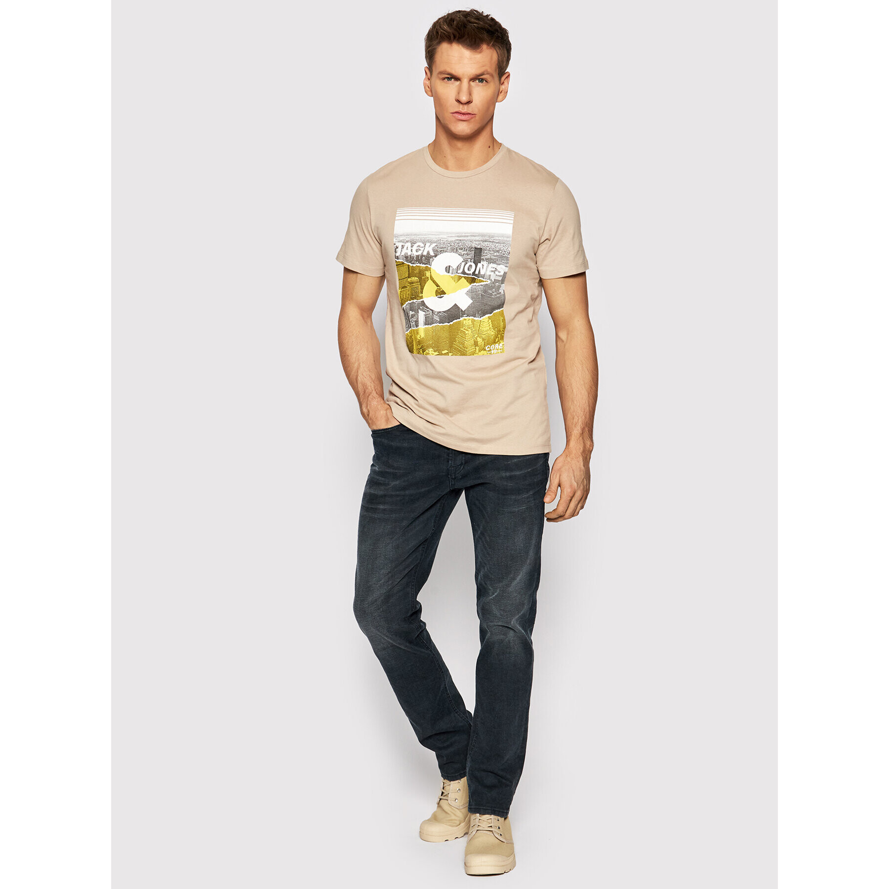 Jack&Jones Jeansy Tim 12181054 Šedá Slim Fit - Pepit.cz