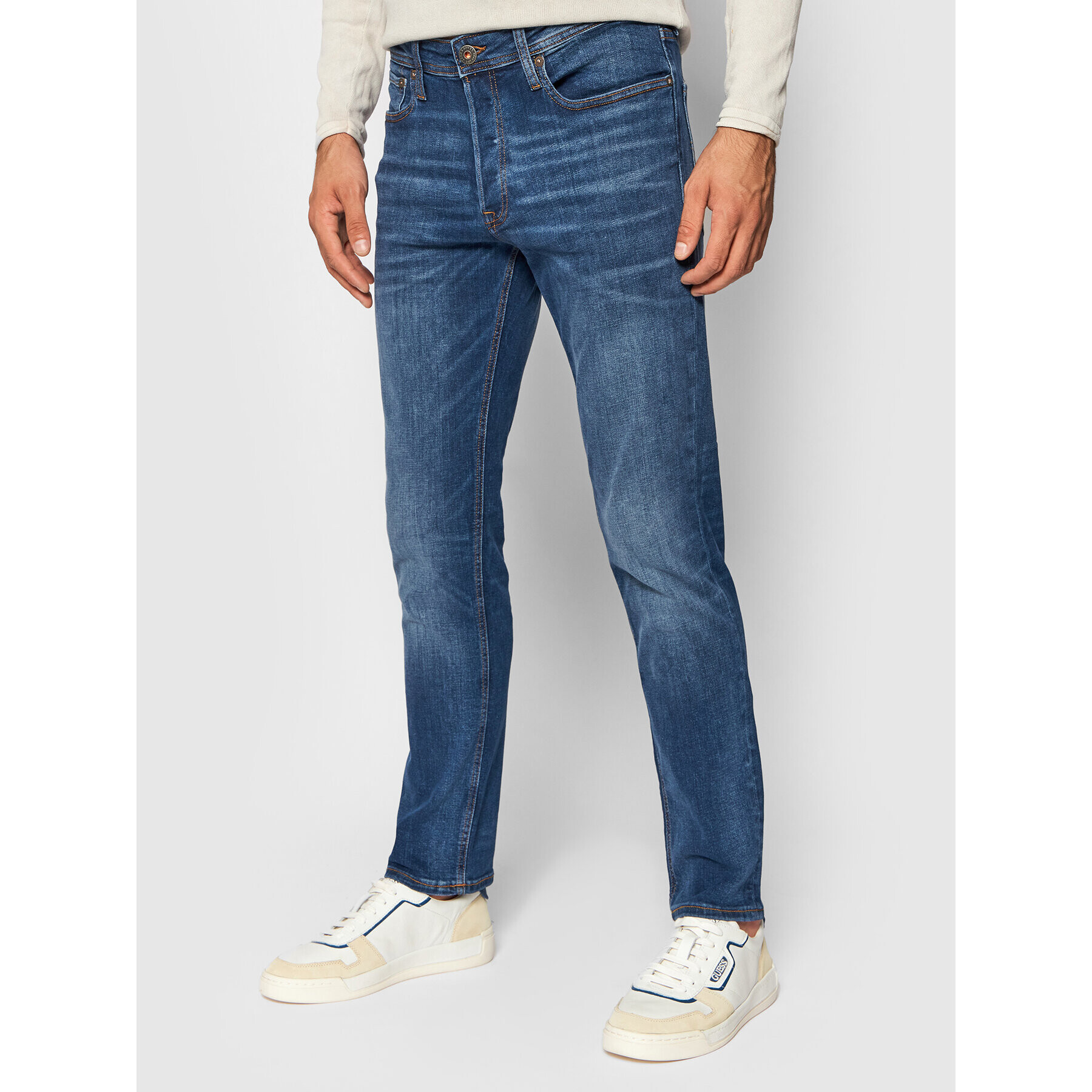 Jack&Jones Jeansy Tim Original 12146384 Tmavomodrá Slim Fit - Pepit.cz