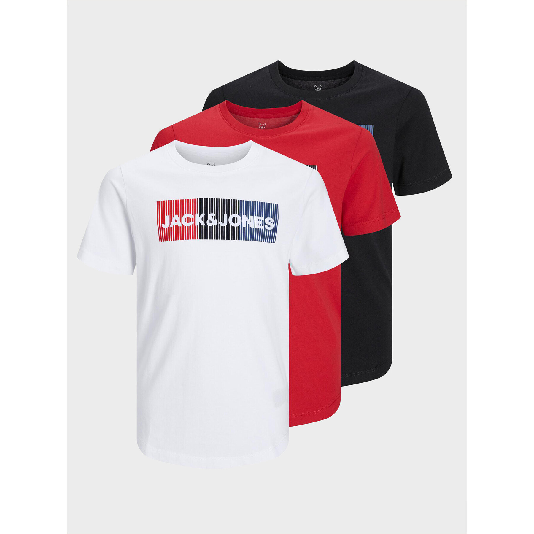 Jack&Jones Junior 3-dílná sada T-shirts Corp 12199948 Barevná Regular Fit - Pepit.cz