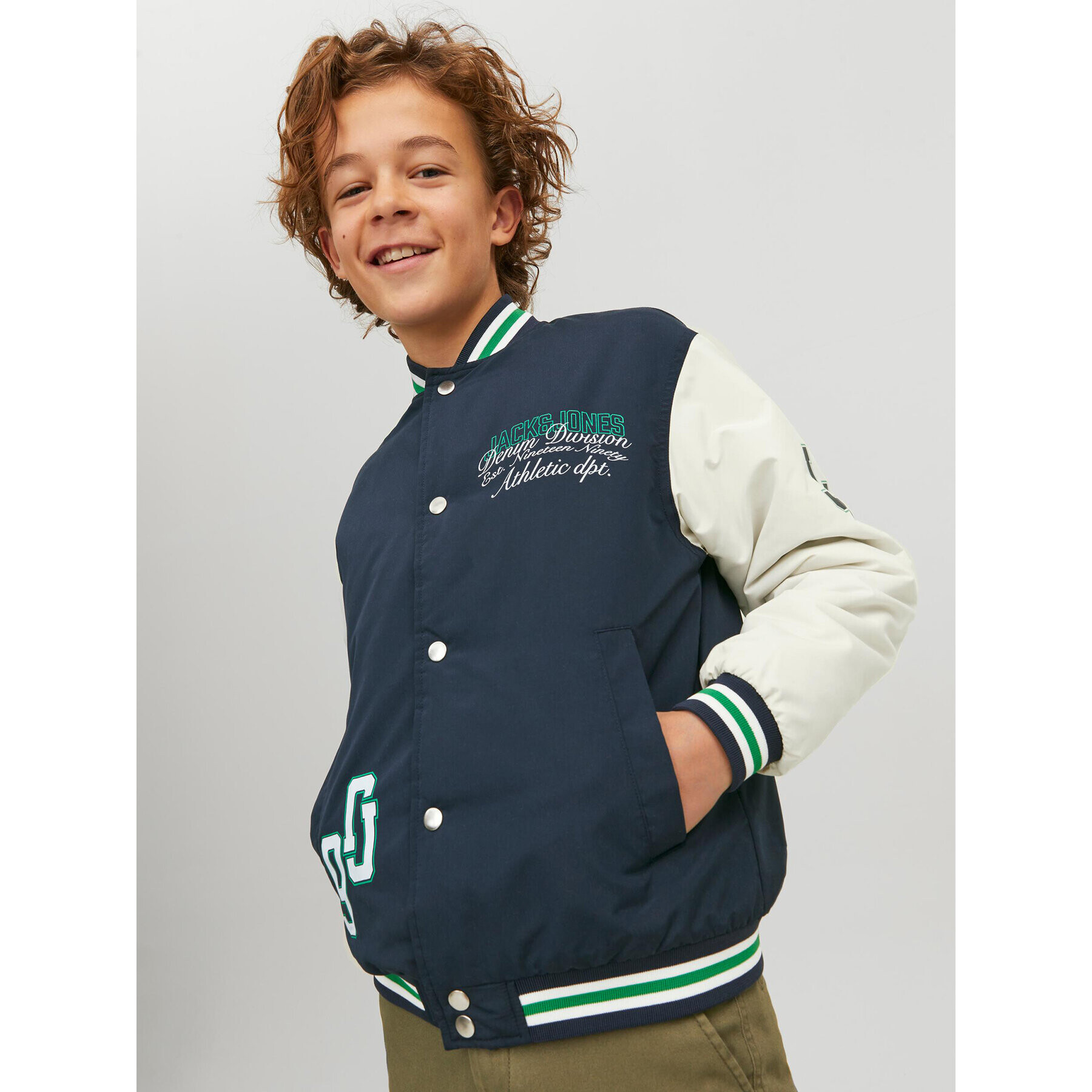 Jack&Jones Junior Bunda bomber 12230415 Modrá - Pepit.cz