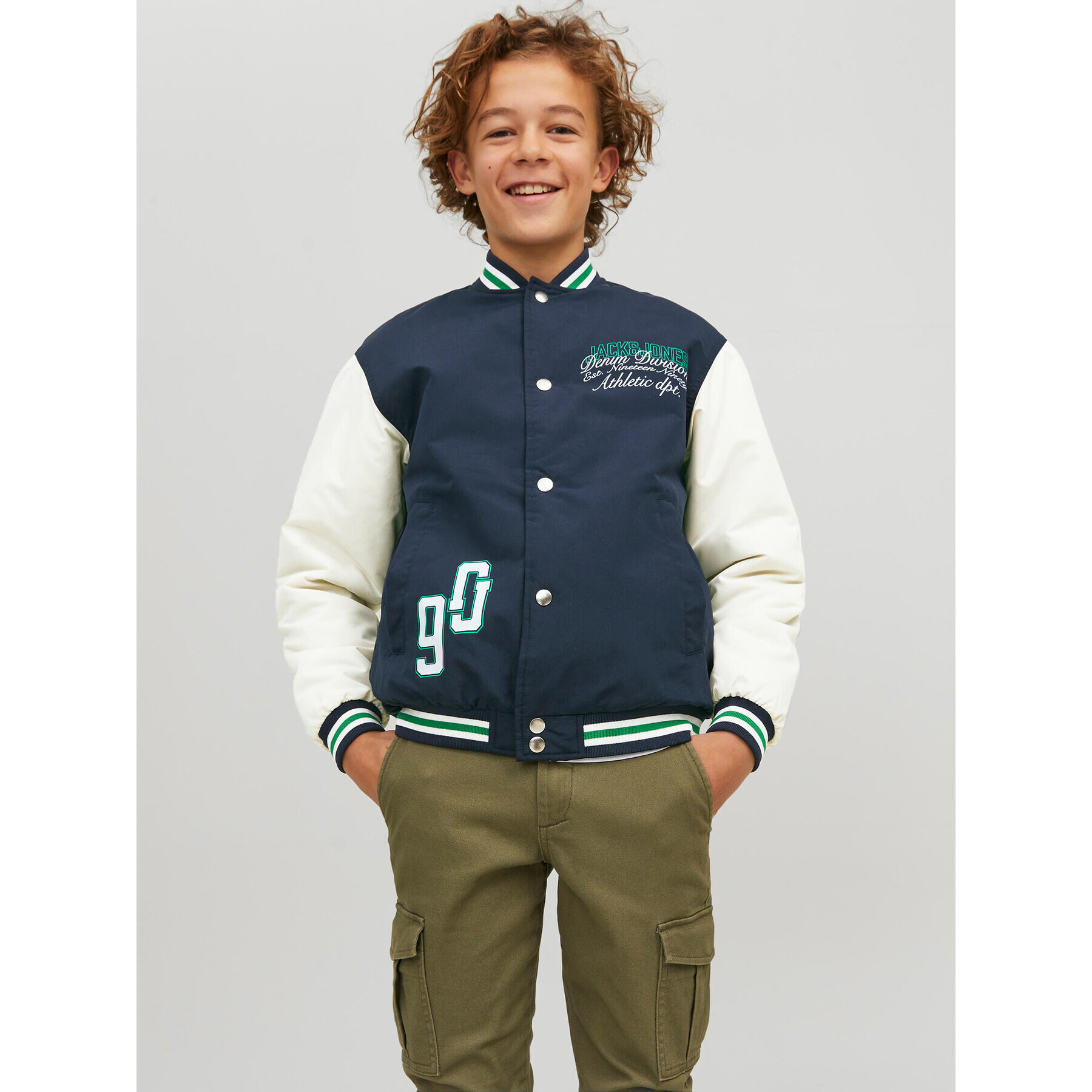 Jack&Jones Junior Bunda bomber 12230415 Modrá - Pepit.cz