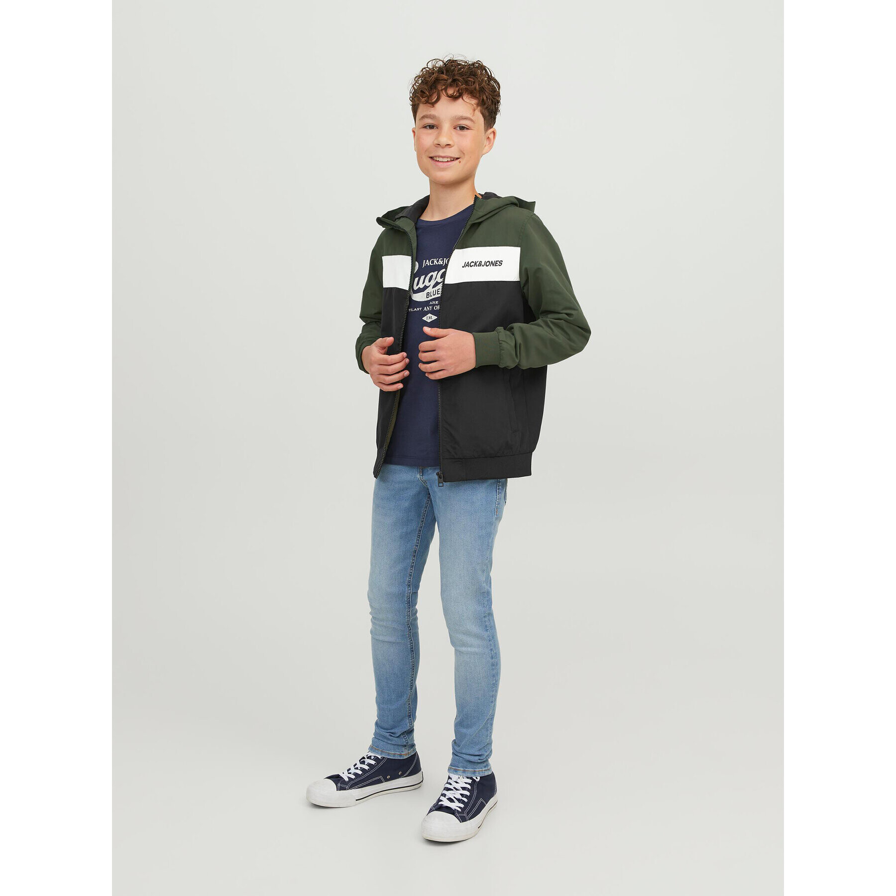 Jack&Jones Junior Bunda pro přechodné období 12200453 Zelená Regular Fit - Pepit.cz