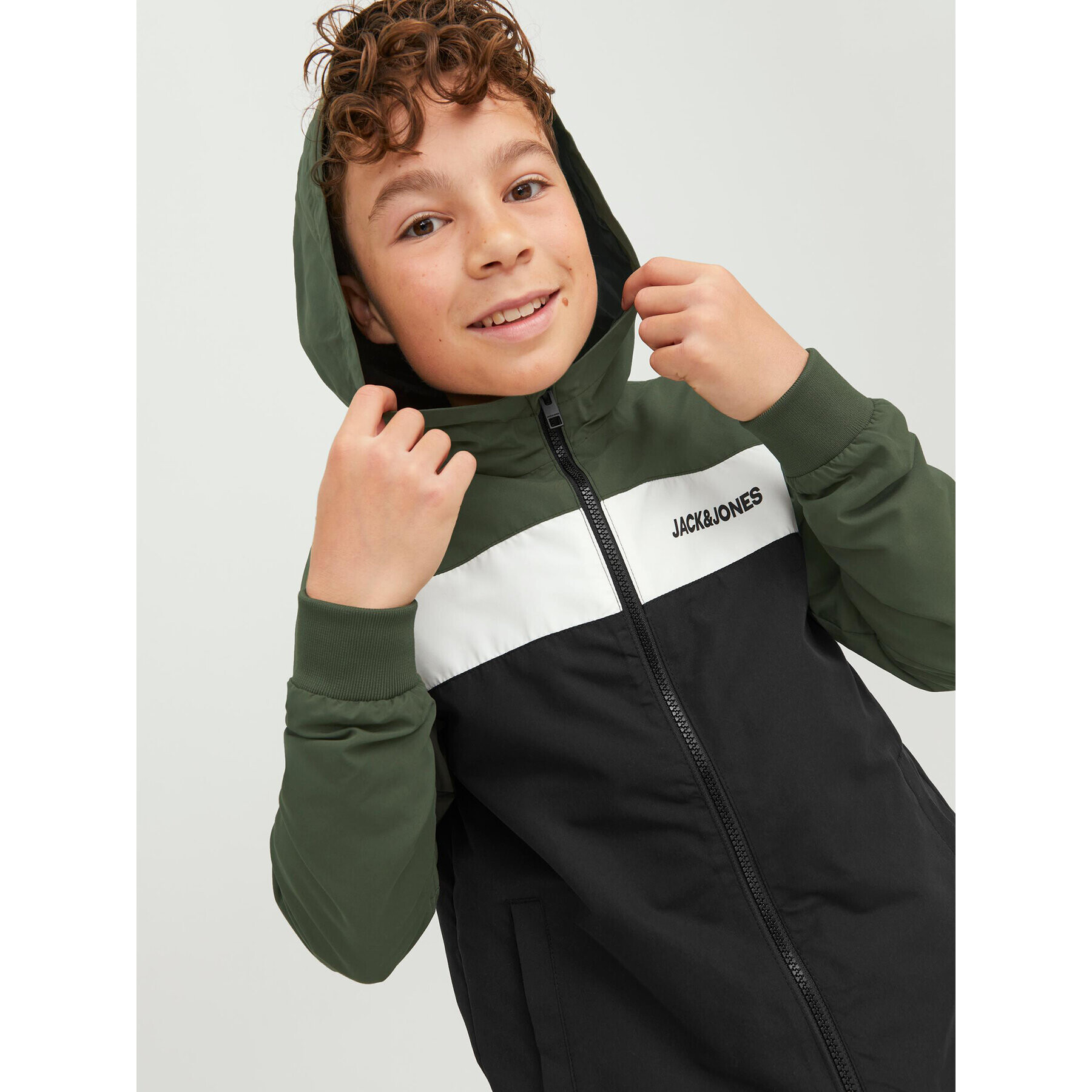 Jack&Jones Junior Bunda pro přechodné období 12200453 Zelená Regular Fit - Pepit.cz