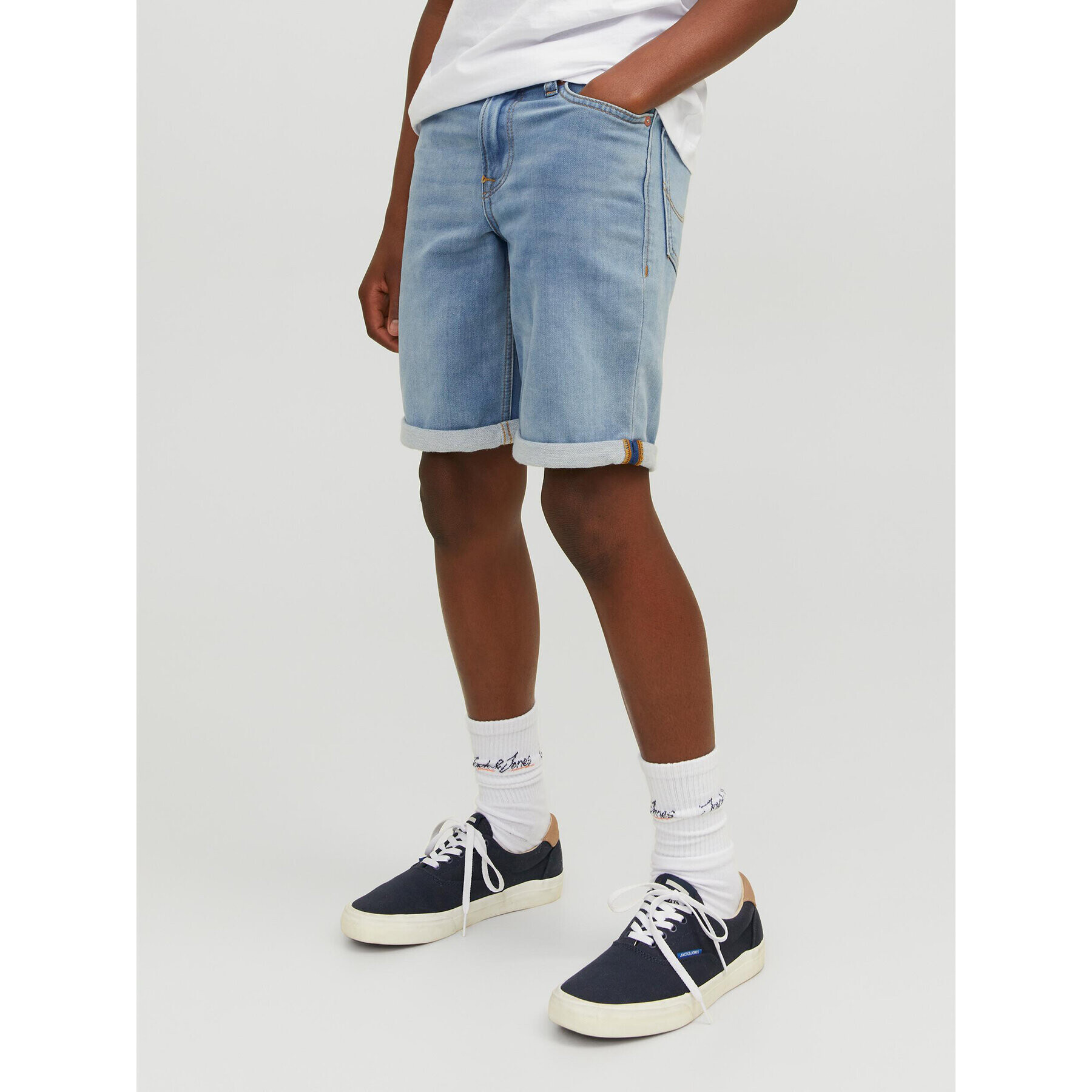 Jack&Jones Junior Džínové šortky 12224573 Modrá Regular Fit - Pepit.cz