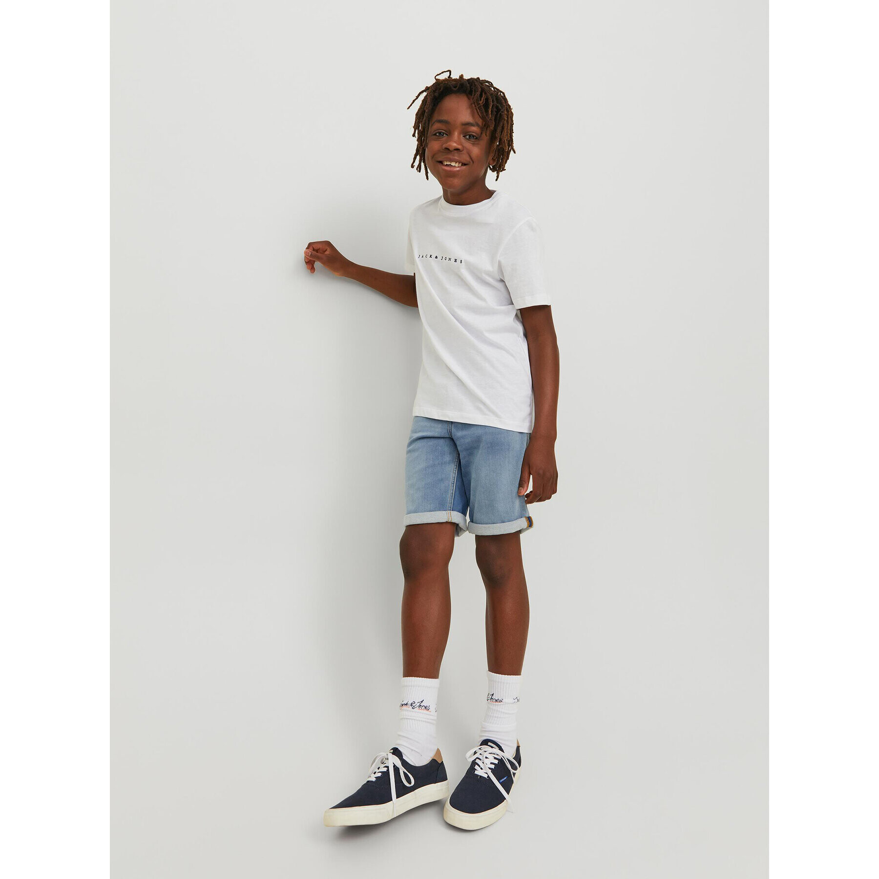 Jack&Jones Junior Džínové šortky 12224573 Modrá Regular Fit - Pepit.cz