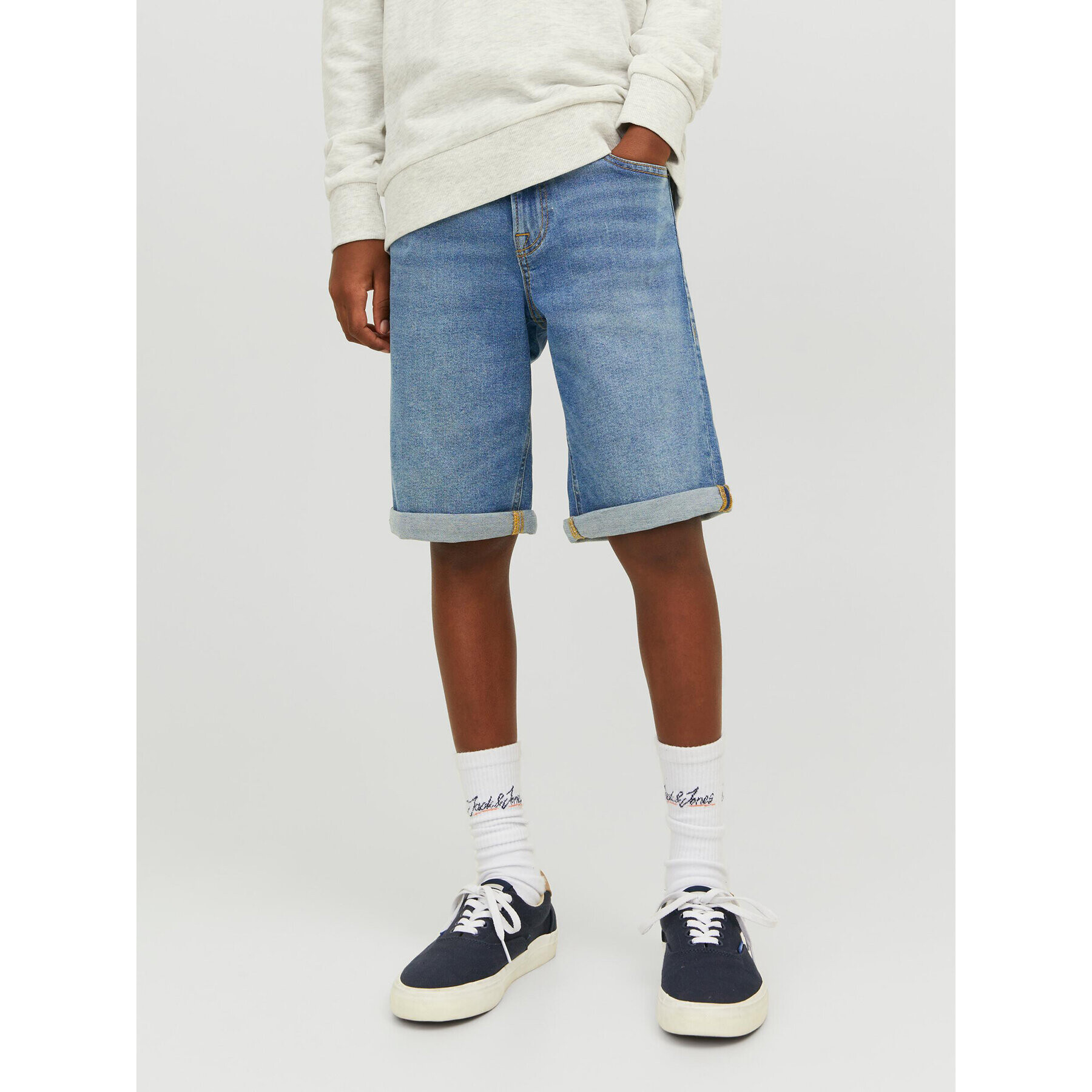 Jack&Jones Junior Džínové šortky 12225185 Modrá Regular Fit - Pepit.cz