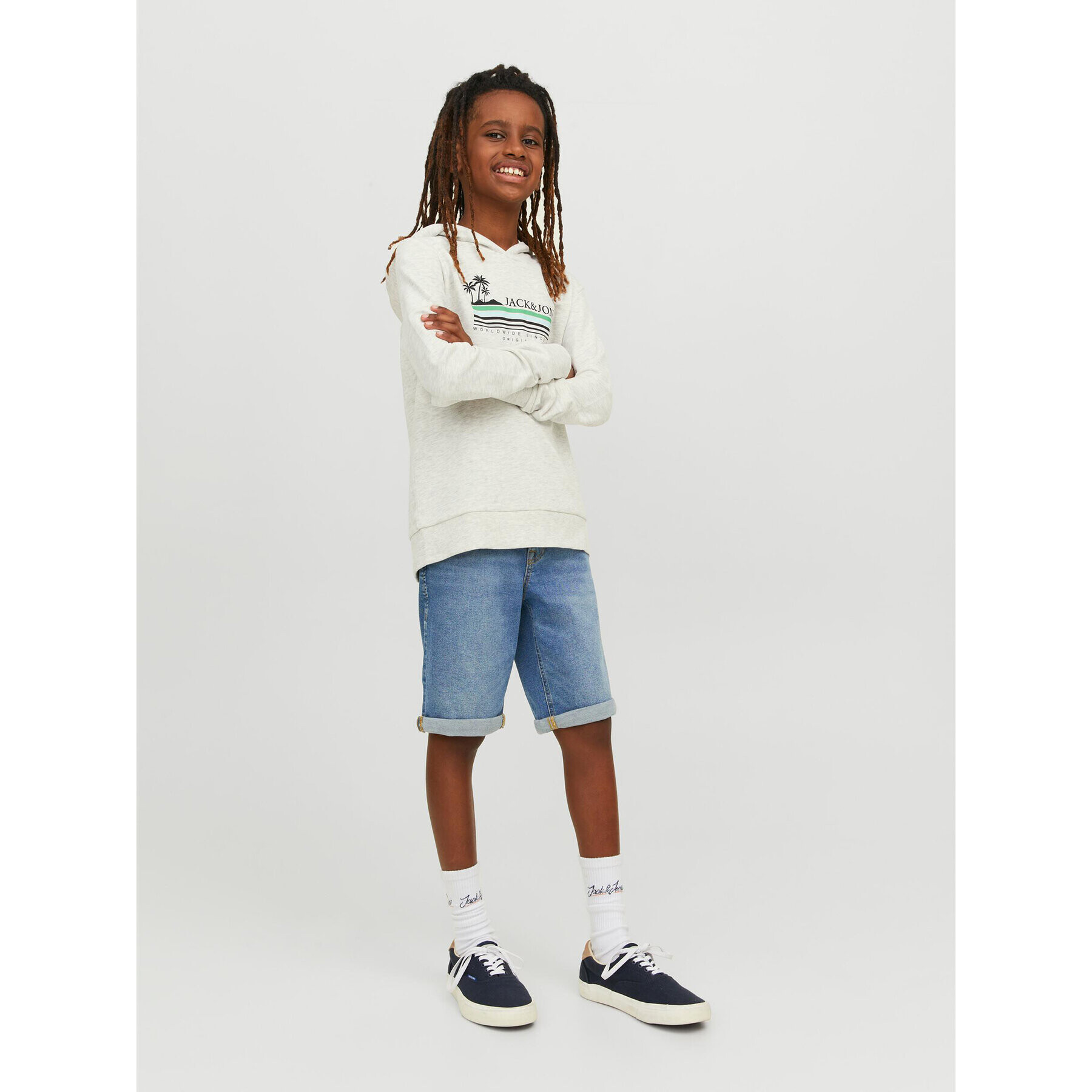 Jack&Jones Junior Džínové šortky 12225185 Modrá Regular Fit - Pepit.cz