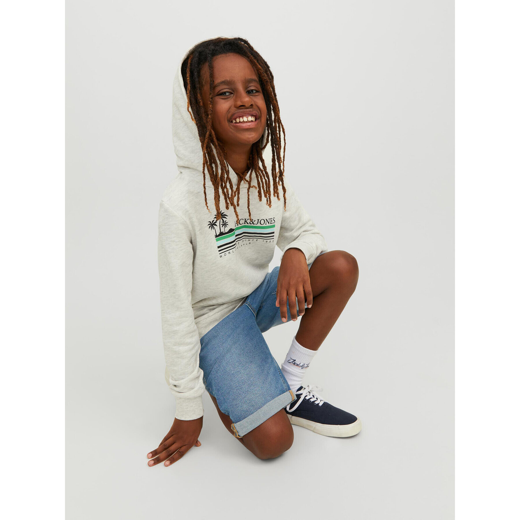 Jack&Jones Junior Džínové šortky 12225185 Modrá Regular Fit - Pepit.cz