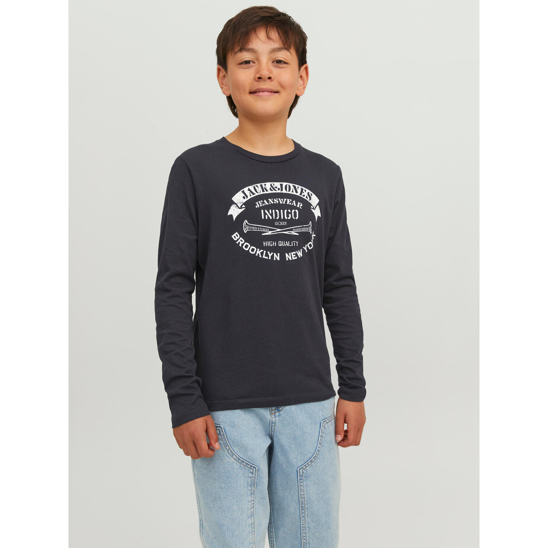 Jack&Jones Junior Halenka 12237416 Černá Regular Fit - Pepit.cz