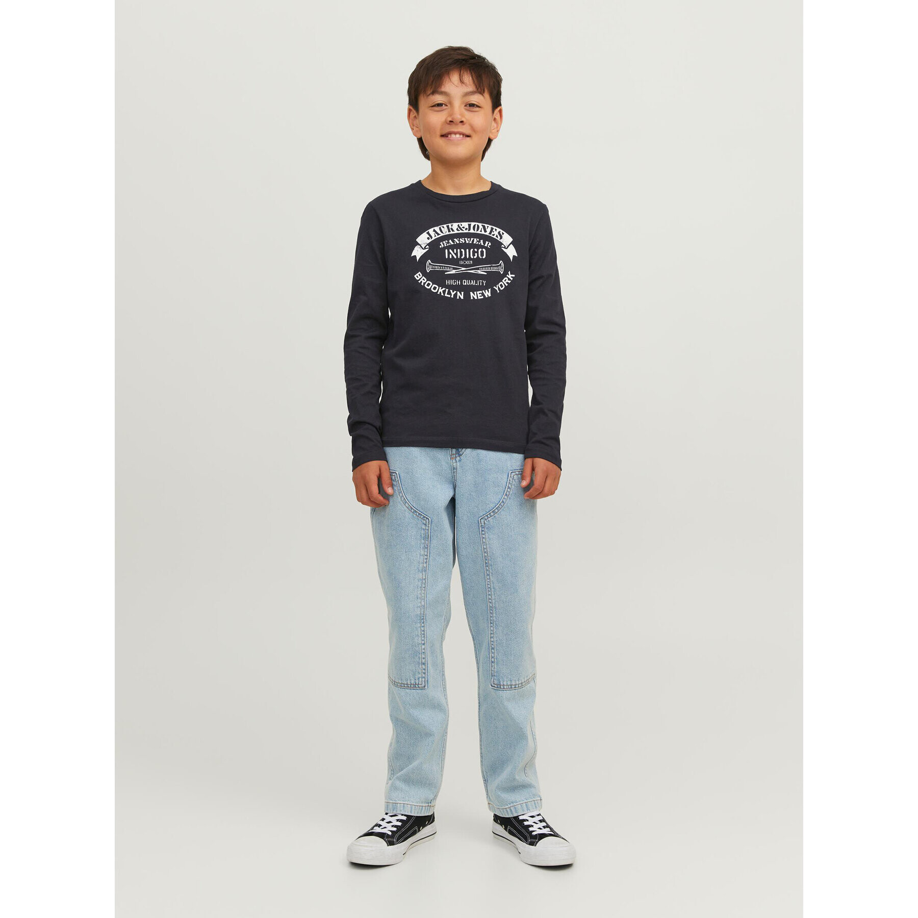 Jack&Jones Junior Halenka 12237416 Černá Regular Fit - Pepit.cz