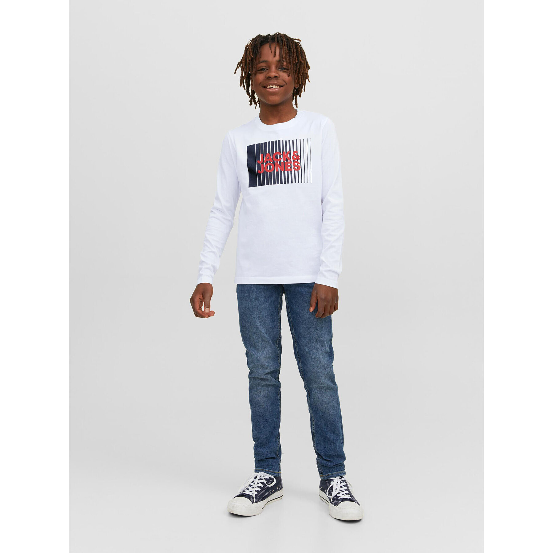 Jack&Jones Junior Halenka 12244209 Bílá Regular Fit - Pepit.cz