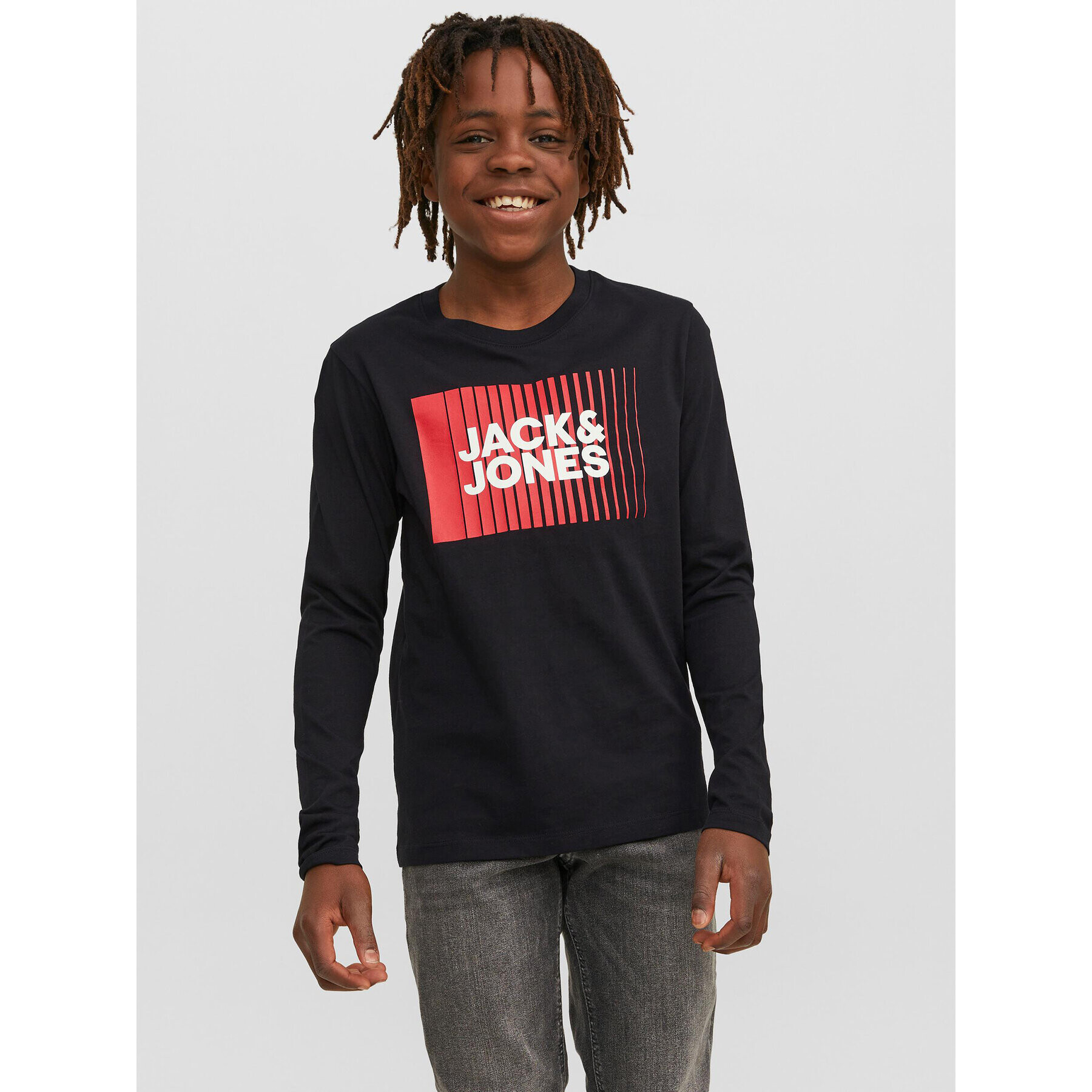 Jack&Jones Junior Halenka 12244209 Černá Regular Fit - Pepit.cz