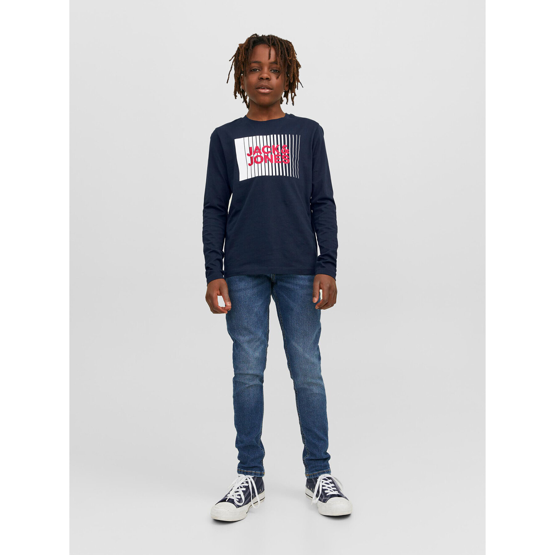 Jack&Jones Junior Halenka 12244209 Tmavomodrá Regular Fit - Pepit.cz