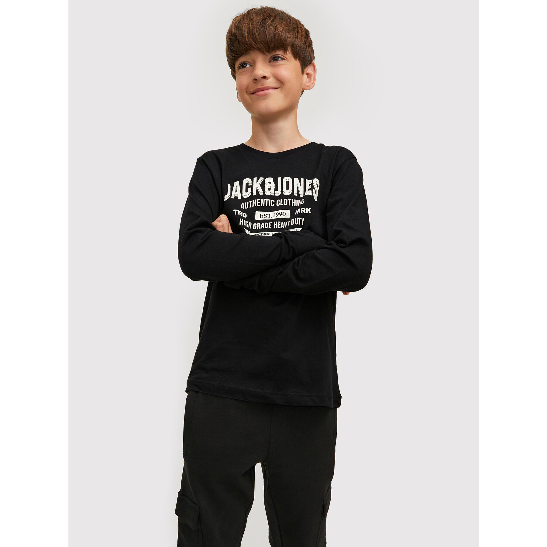 Jack&Jones Junior Halenka Ejeans 12212313 Černá Regular Fit - Pepit.cz