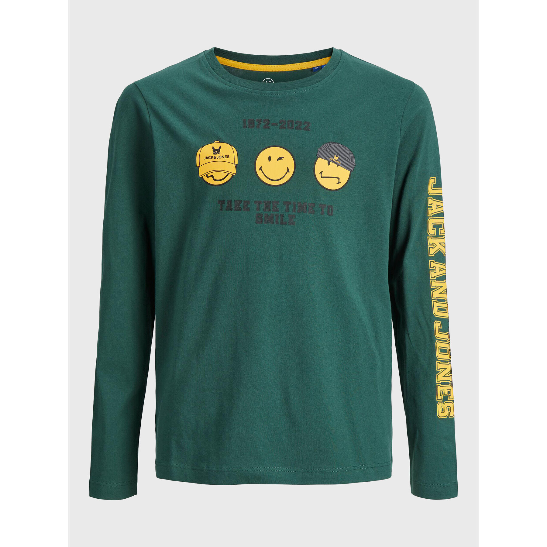 Jack&Jones Junior Halenka Smileyworld 12223448 Zelená Regular Fit - Pepit.cz