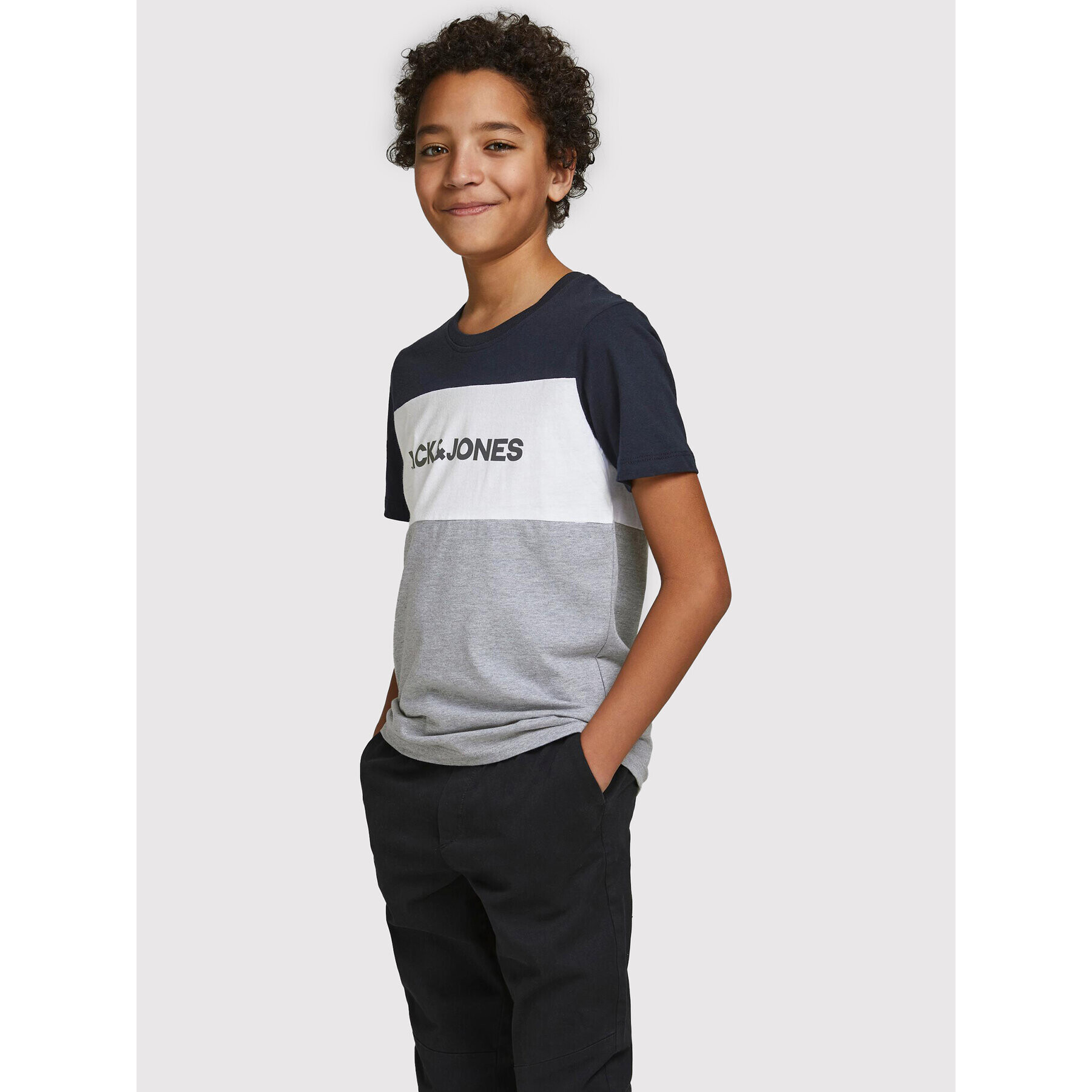 Jack&Jones Junior Jack&Jones T-Shirt Logo Blocking 12174282 Barevná Regular Fit - Pepit.cz