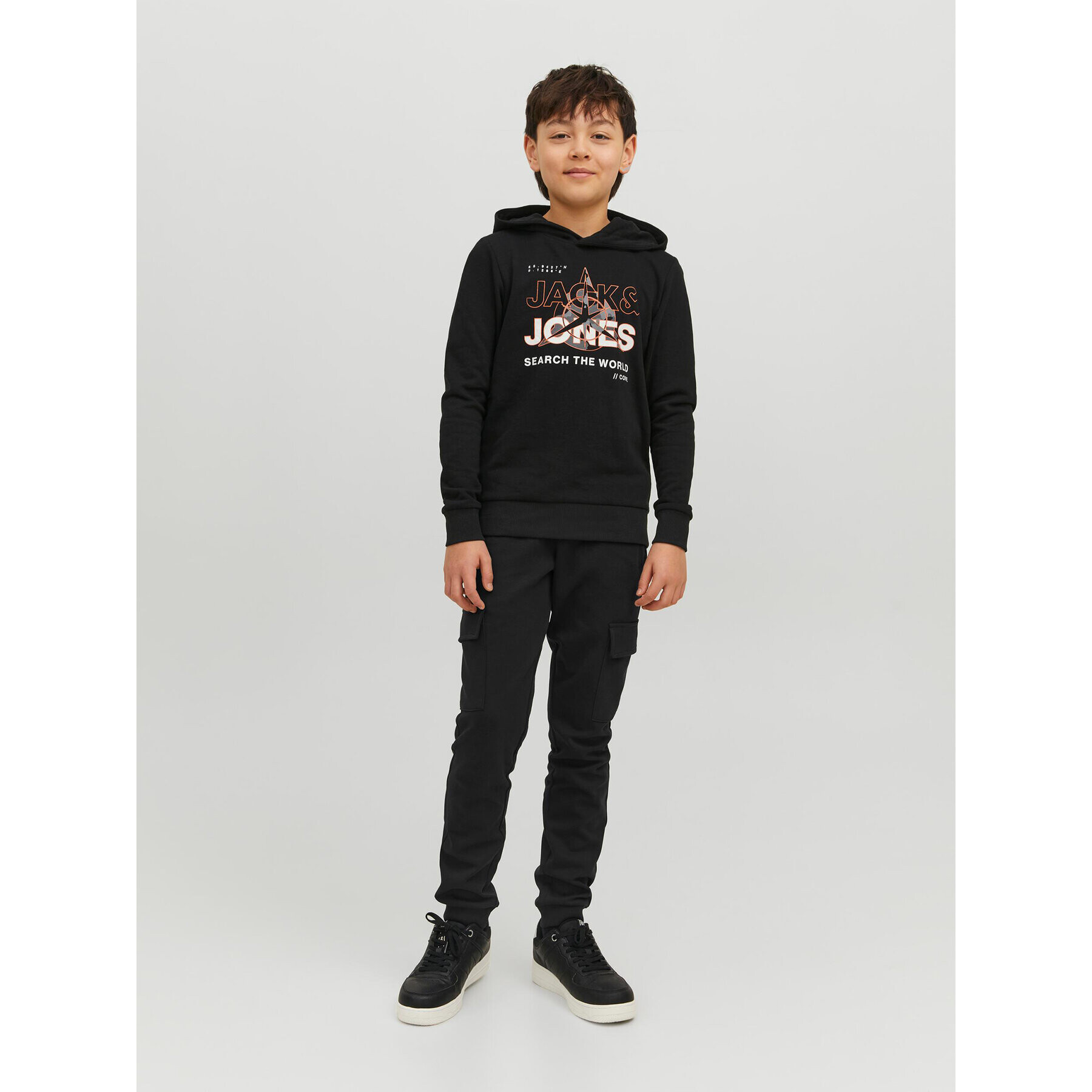 Jack&Jones Junior Kalhoty z materiálu 12230606 Černá Slim Fit - Pepit.cz