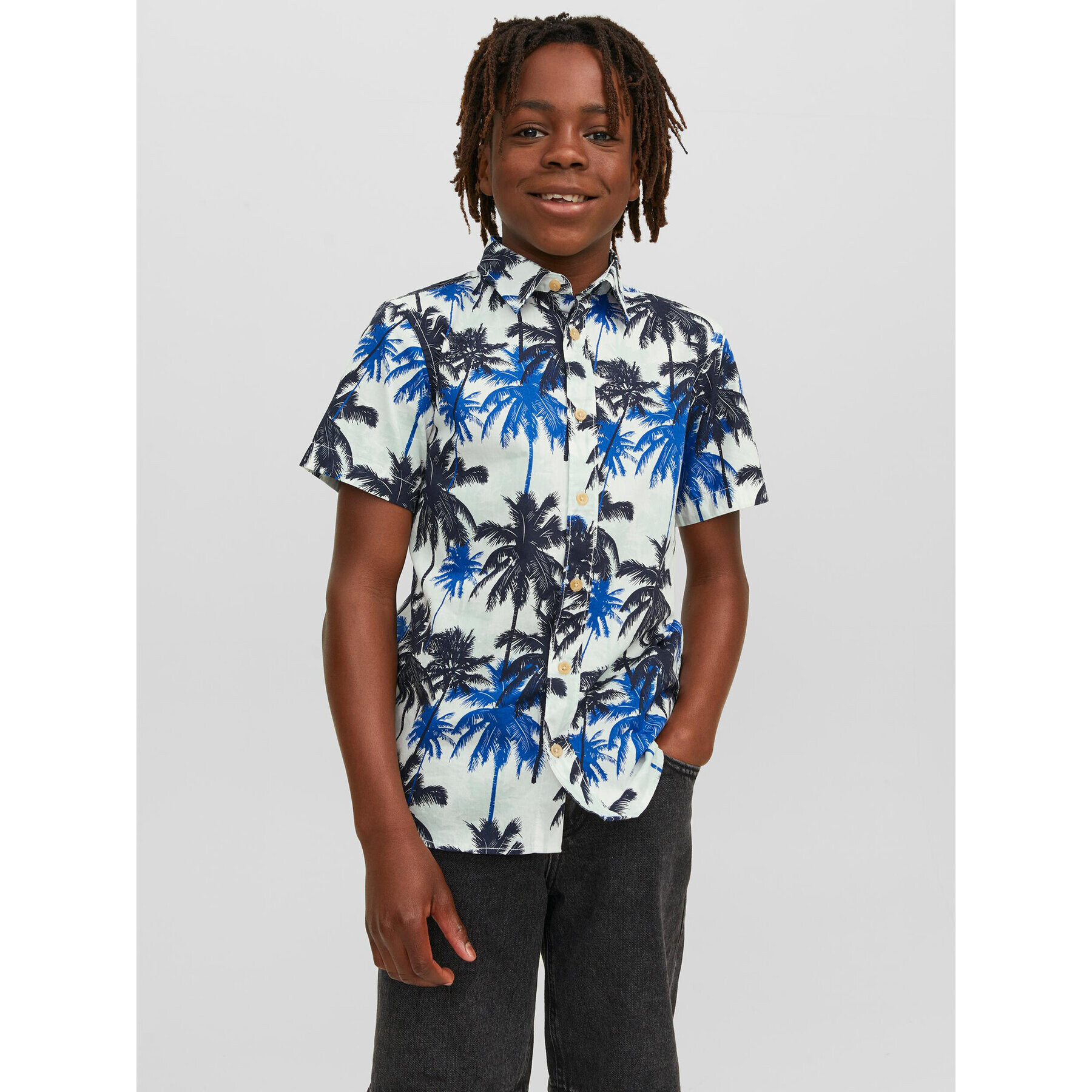 Jack&Jones Junior Košile 12234727 Modrá Regular Fit - Pepit.cz