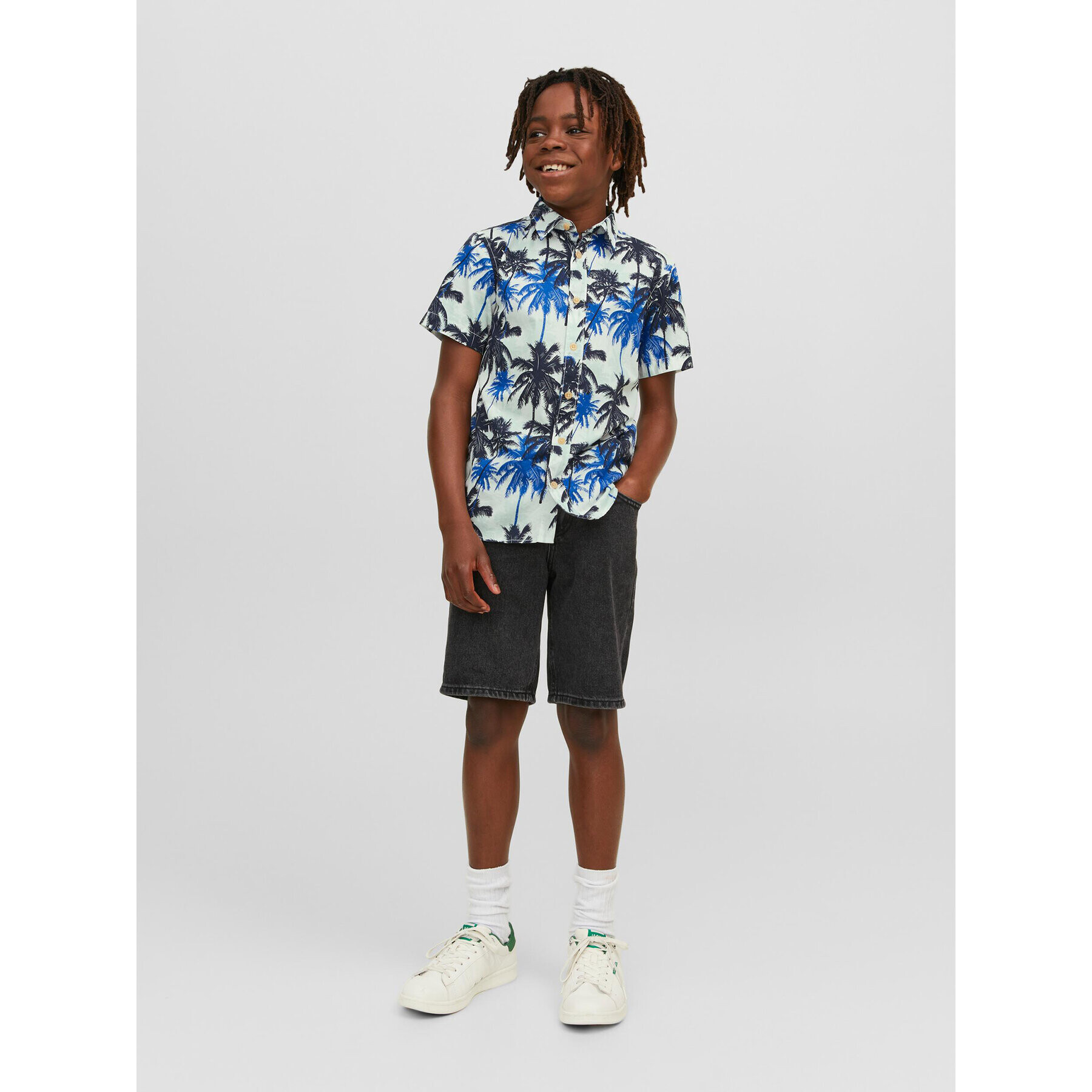 Jack&Jones Junior Košile 12234727 Modrá Regular Fit - Pepit.cz