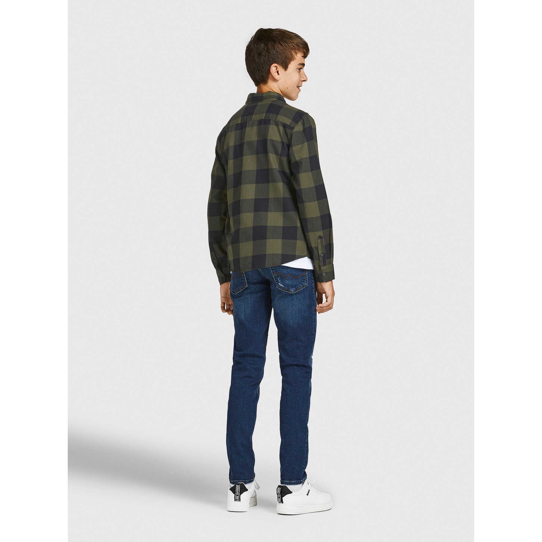 Jack&Jones Junior Košile Gingham 12183050 Zelená Regular Fit - Pepit.cz