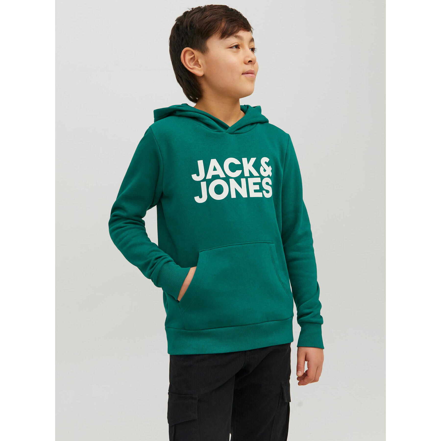 Jack&Jones Junior Mikina 12152841 Zelená Regular Fit - Pepit.cz