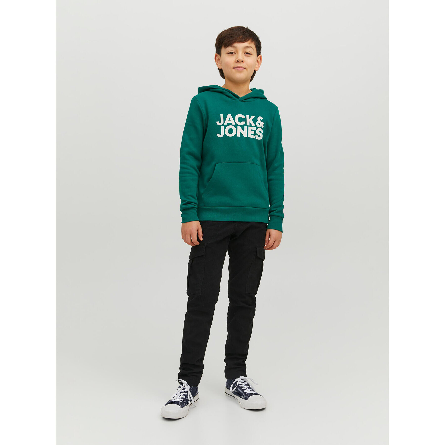 Jack&Jones Junior Mikina 12152841 Zelená Regular Fit - Pepit.cz