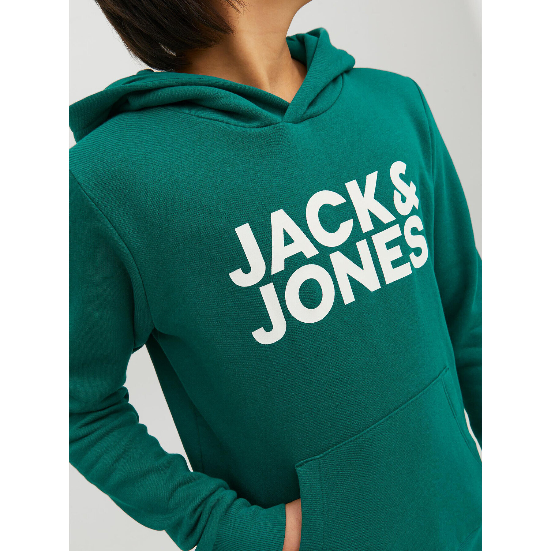 Jack&Jones Junior Mikina 12152841 Zelená Regular Fit - Pepit.cz