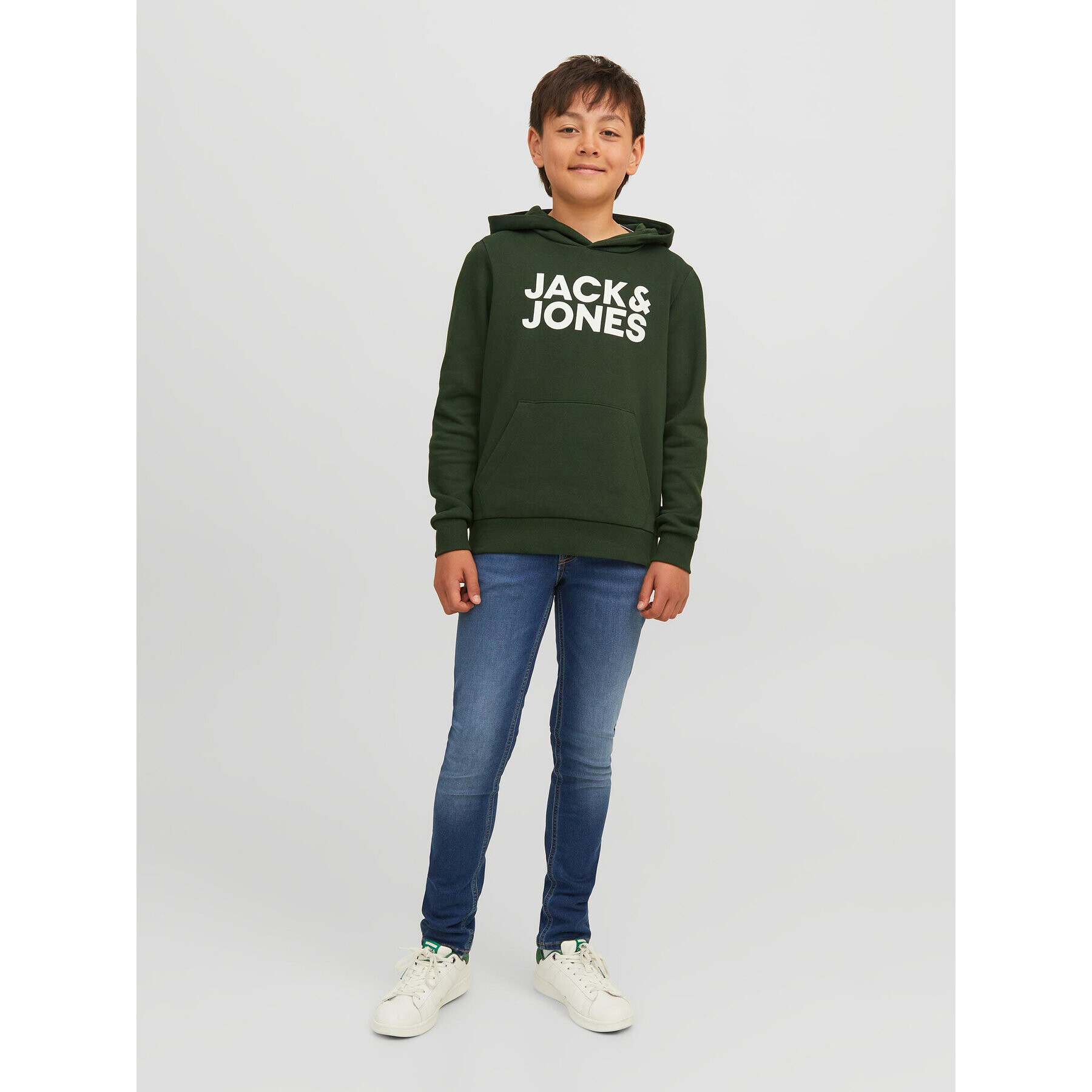 Jack&Jones Junior Mikina 12152841 Zelená Regular Fit - Pepit.cz