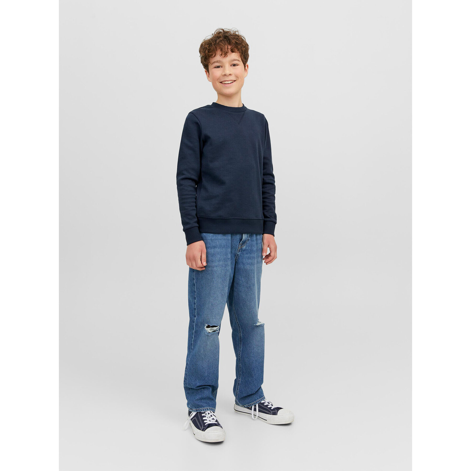 Jack&Jones Junior Mikina 12182520 Tmavomodrá Regular Fit - Pepit.cz