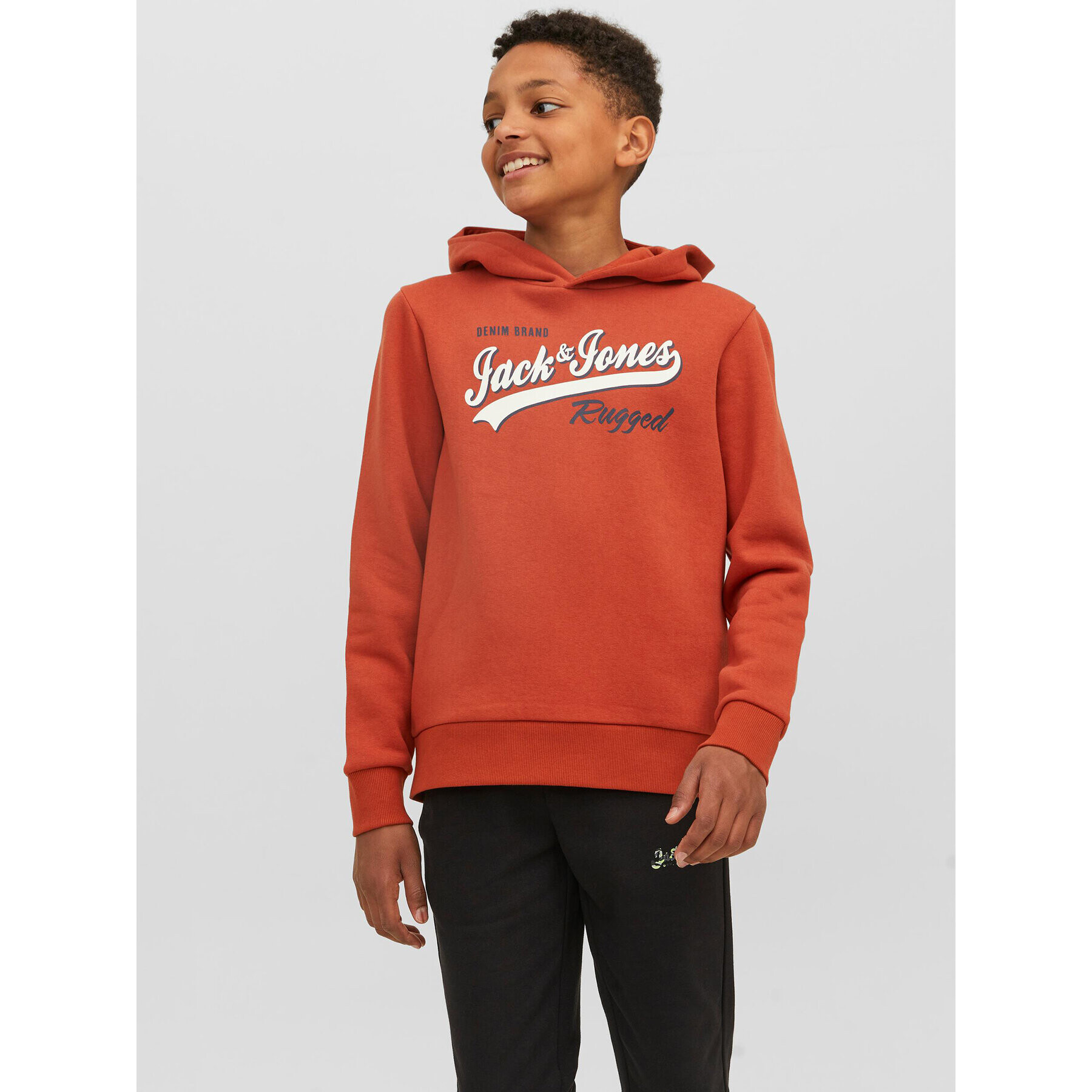 Jack&Jones Junior Mikina 12212287 Oranžová Regular Fit - Pepit.cz