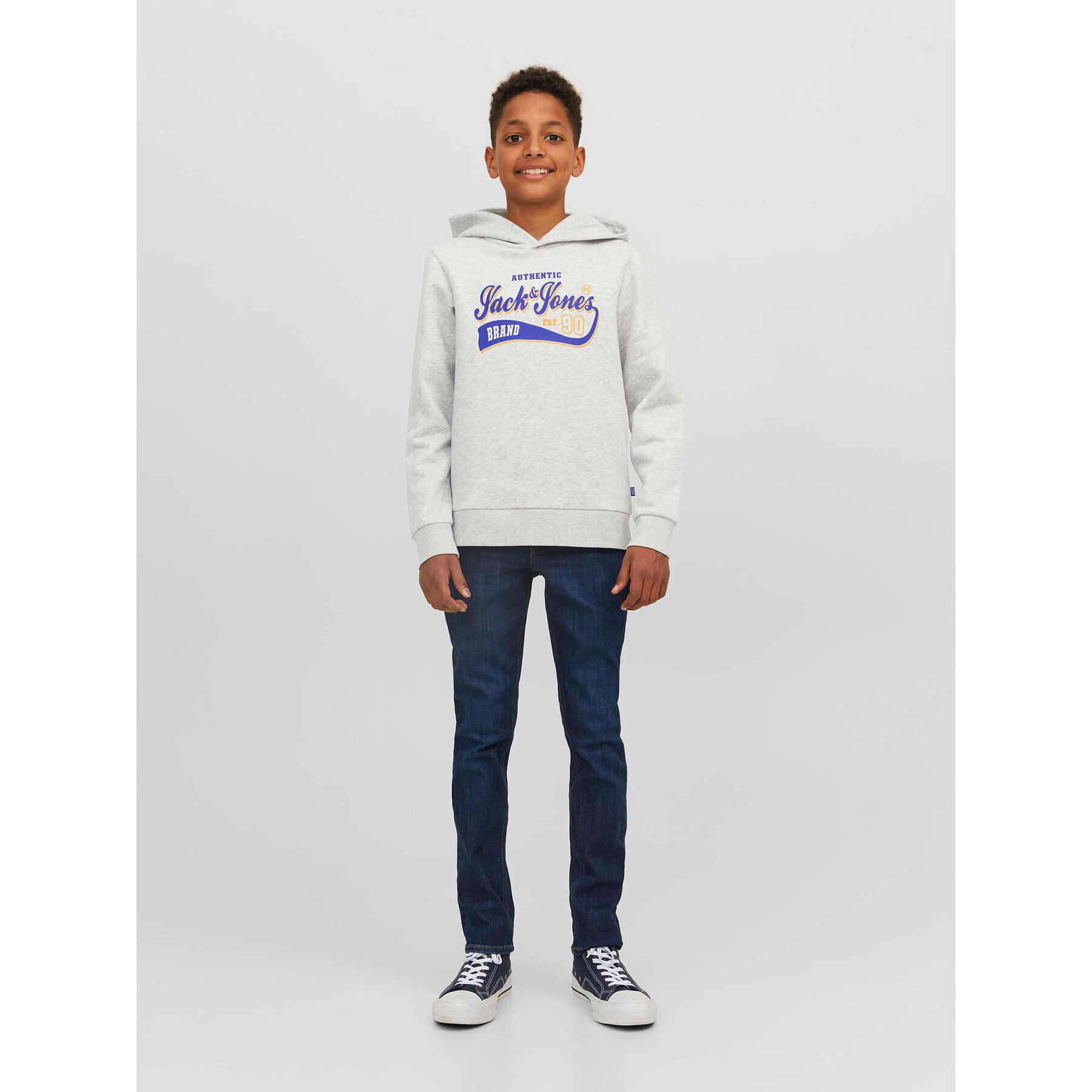 Jack&Jones Junior Mikina 12212287 Šedá Regular Fit - Pepit.cz