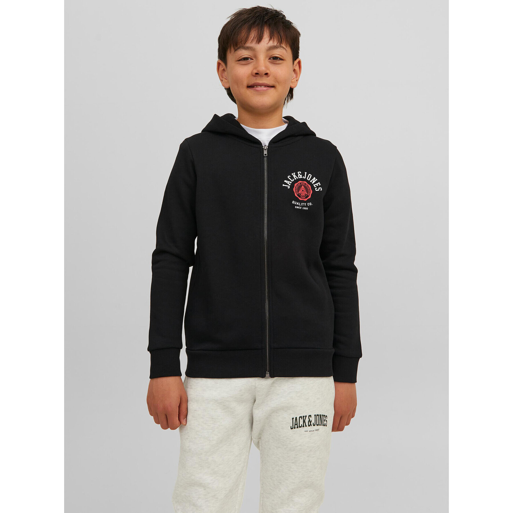 Jack&Jones Junior Mikina 12218049 Černá Regular Fit - Pepit.cz