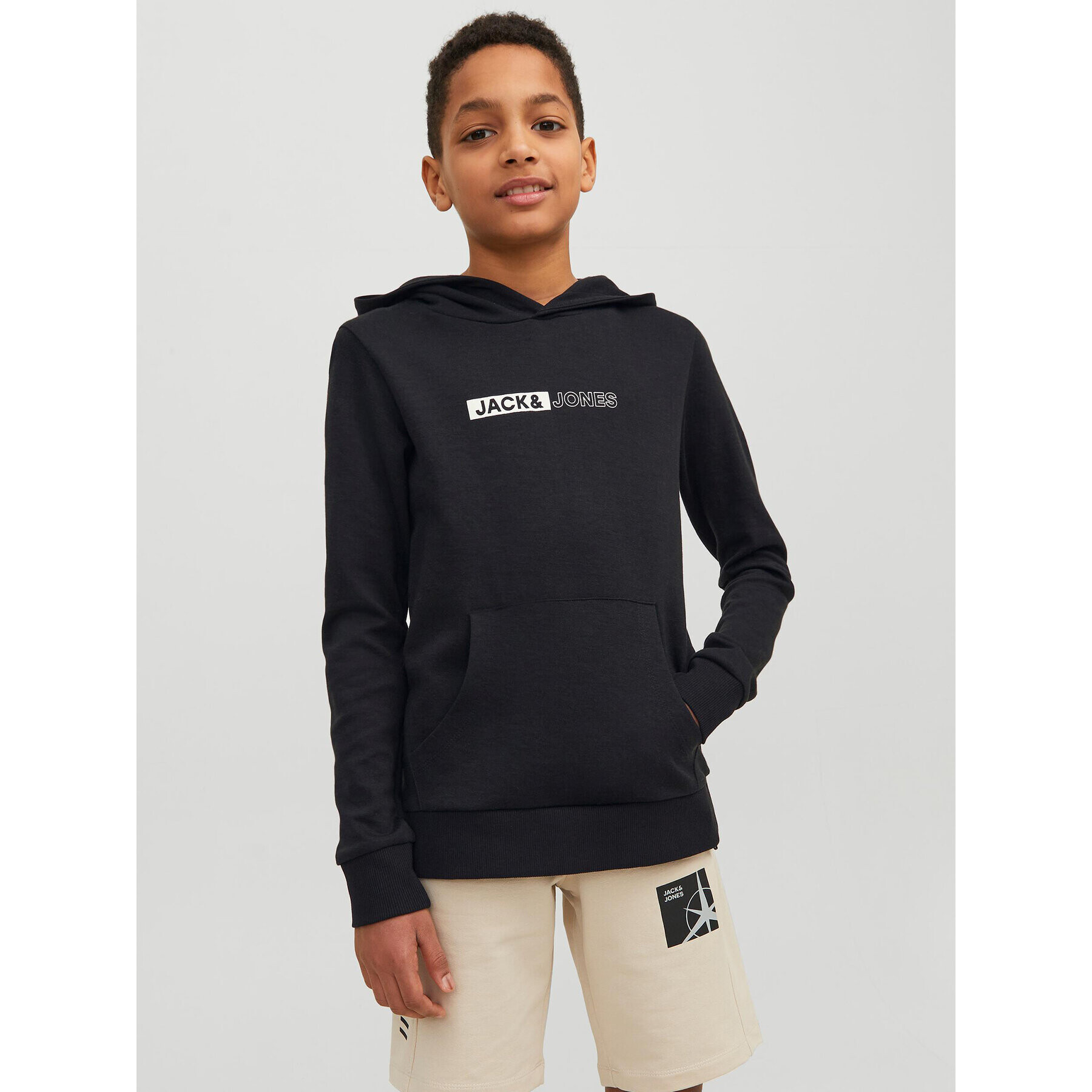 Jack&Jones Junior Mikina 12225210 Černá Regular Fit - Pepit.cz