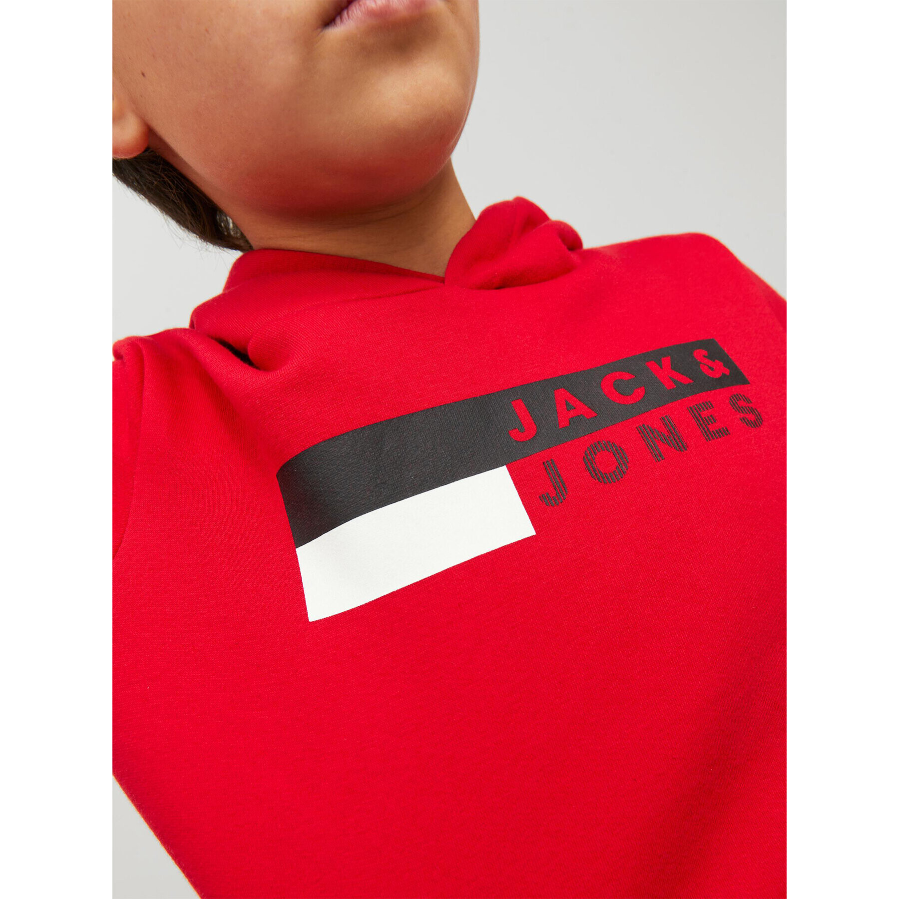 Jack&Jones Junior Mikina 12231372 Červená Regular Fit - Pepit.cz