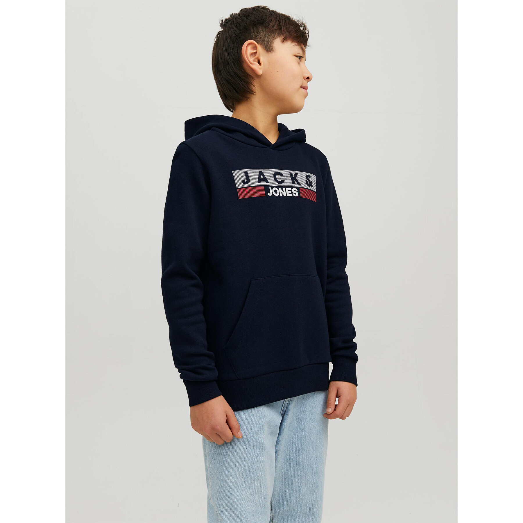 Jack&Jones Junior Mikina 12231372 Tmavomodrá Regular Fit - Pepit.cz