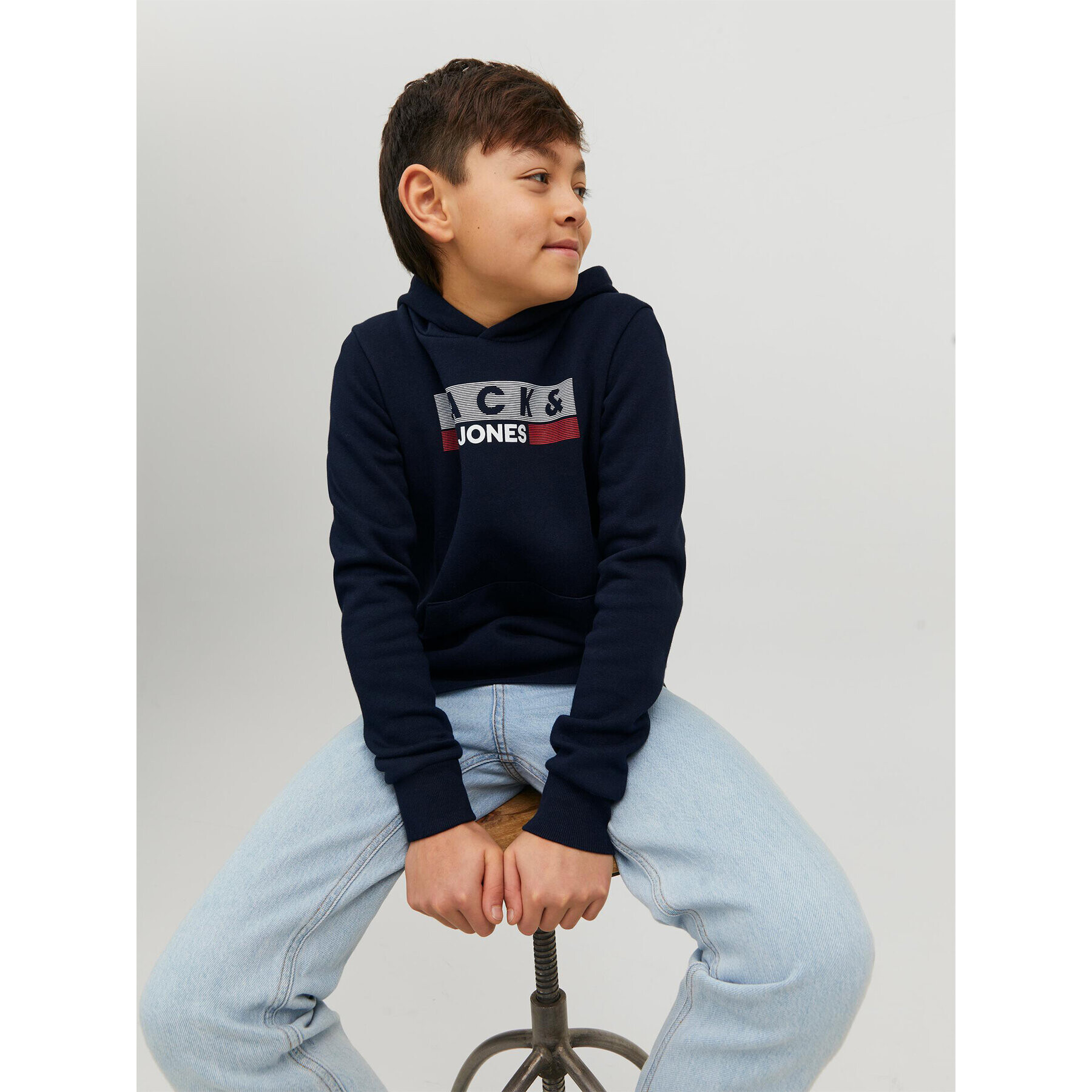 Jack&Jones Junior Mikina 12231372 Tmavomodrá Regular Fit - Pepit.cz