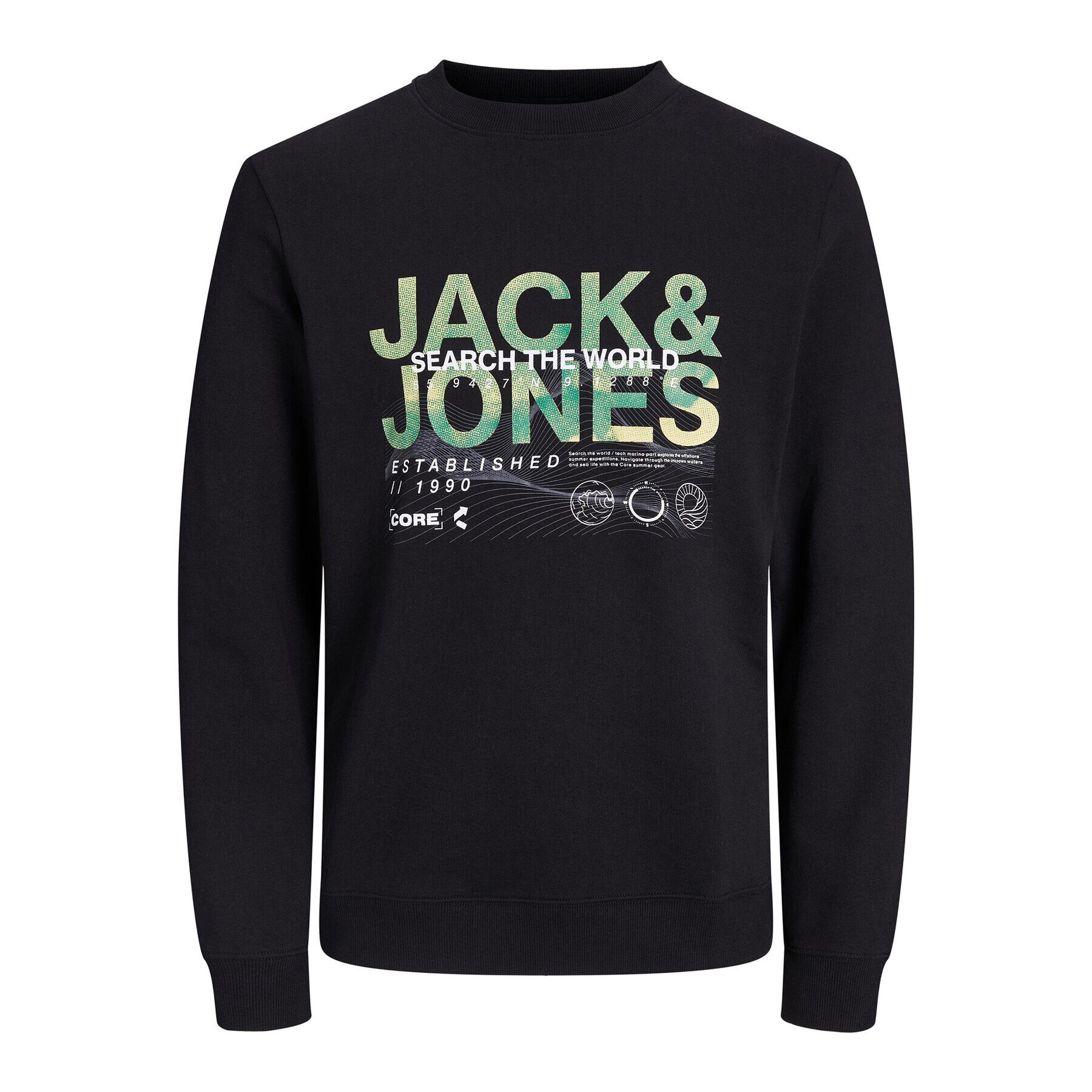 Jack&Jones Junior Mikina 12235720 Černá Standard Fit - Pepit.cz