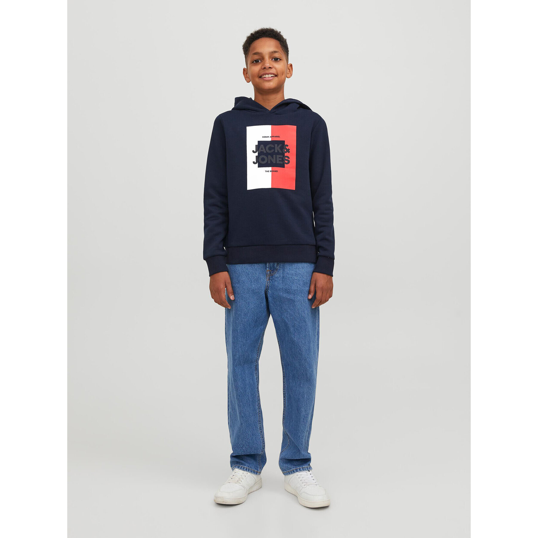 Jack&Jones Junior Mikina 12237105 Tmavomodrá Regular Fit - Pepit.cz