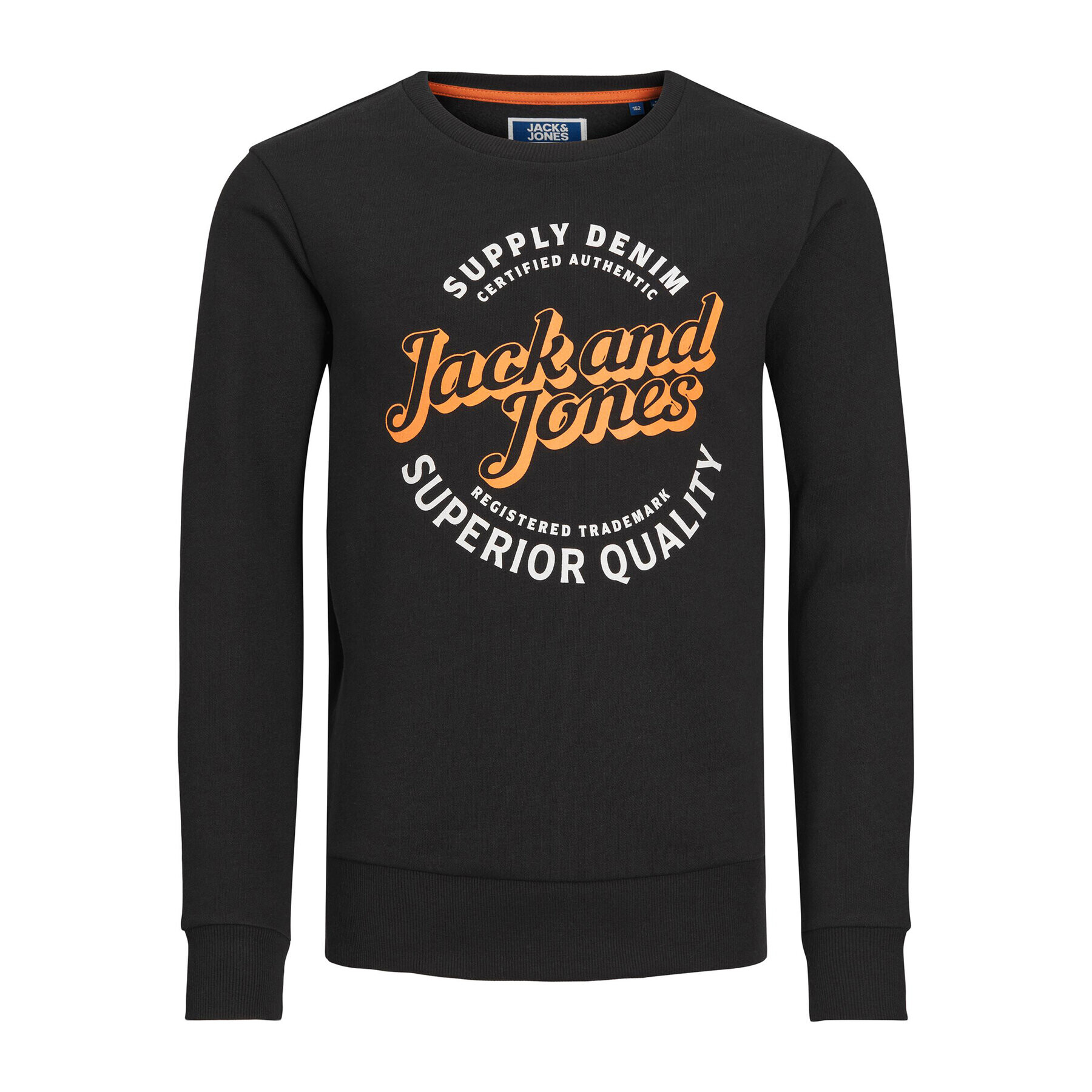 Jack&Jones Junior Mikina 12237110 Černá Regular Fit - Pepit.cz