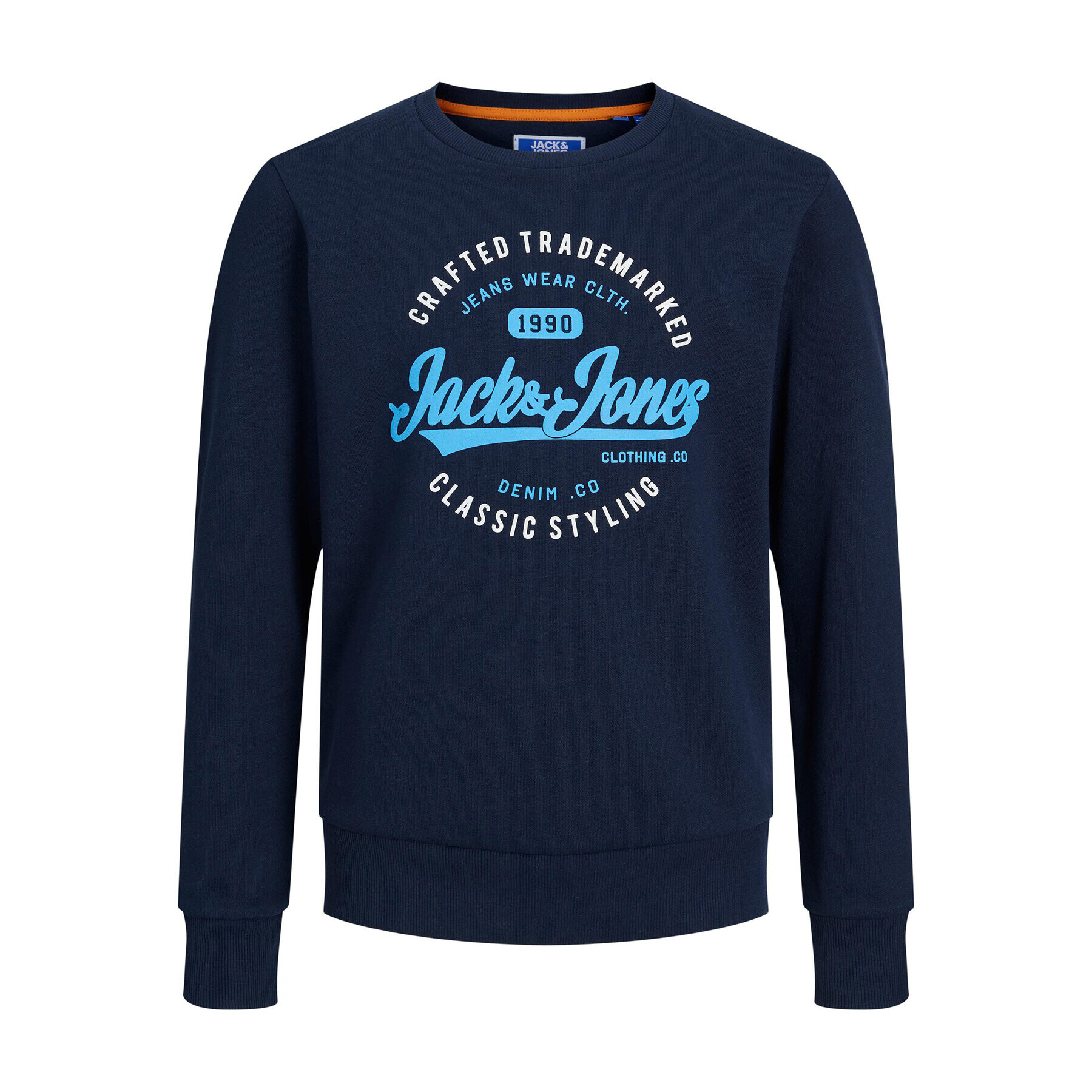 Jack&Jones Junior Mikina 12237110 Tmavomodrá Regular Fit - Pepit.cz