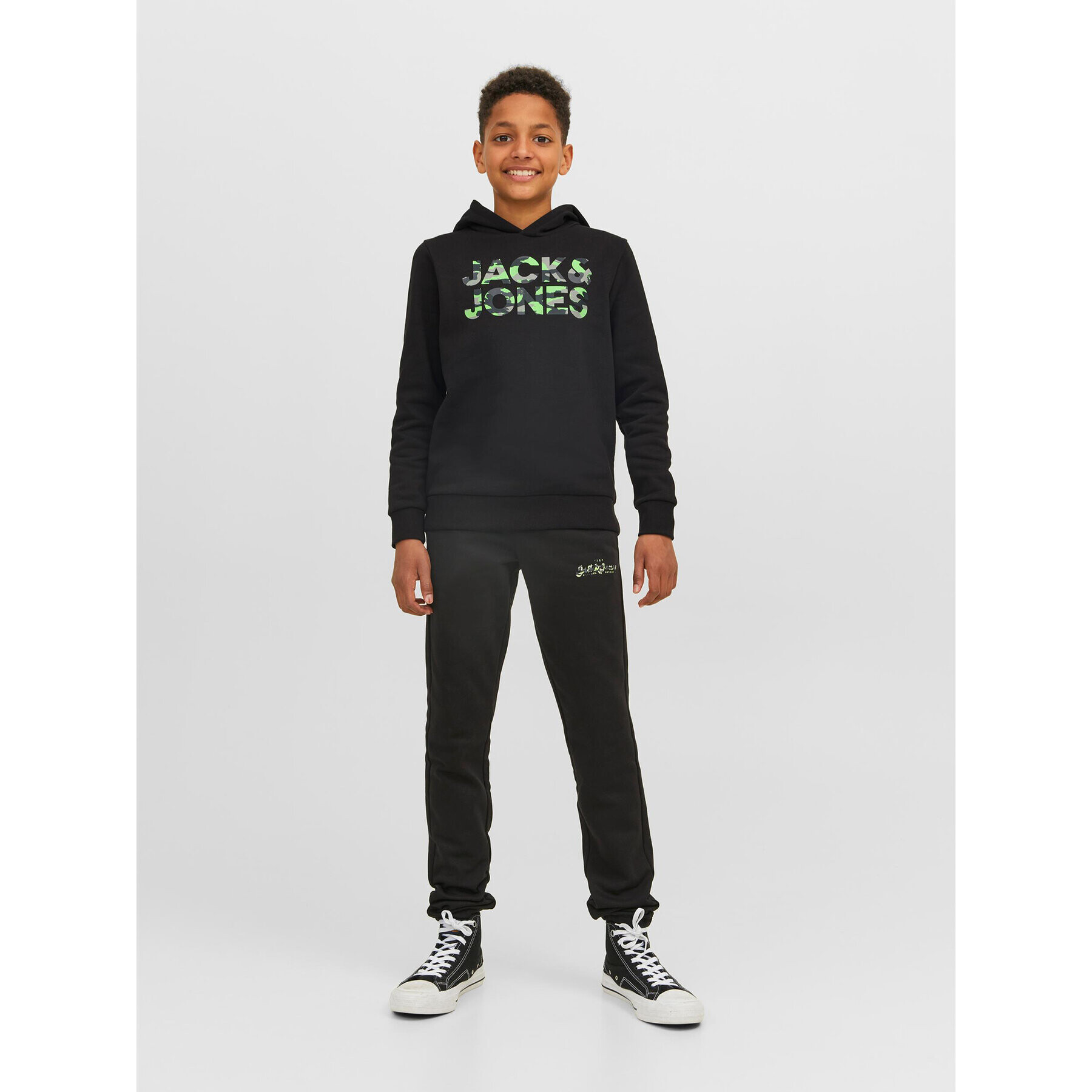 Jack&Jones Junior Mikina 12237172 Černá Regular Fit - Pepit.cz