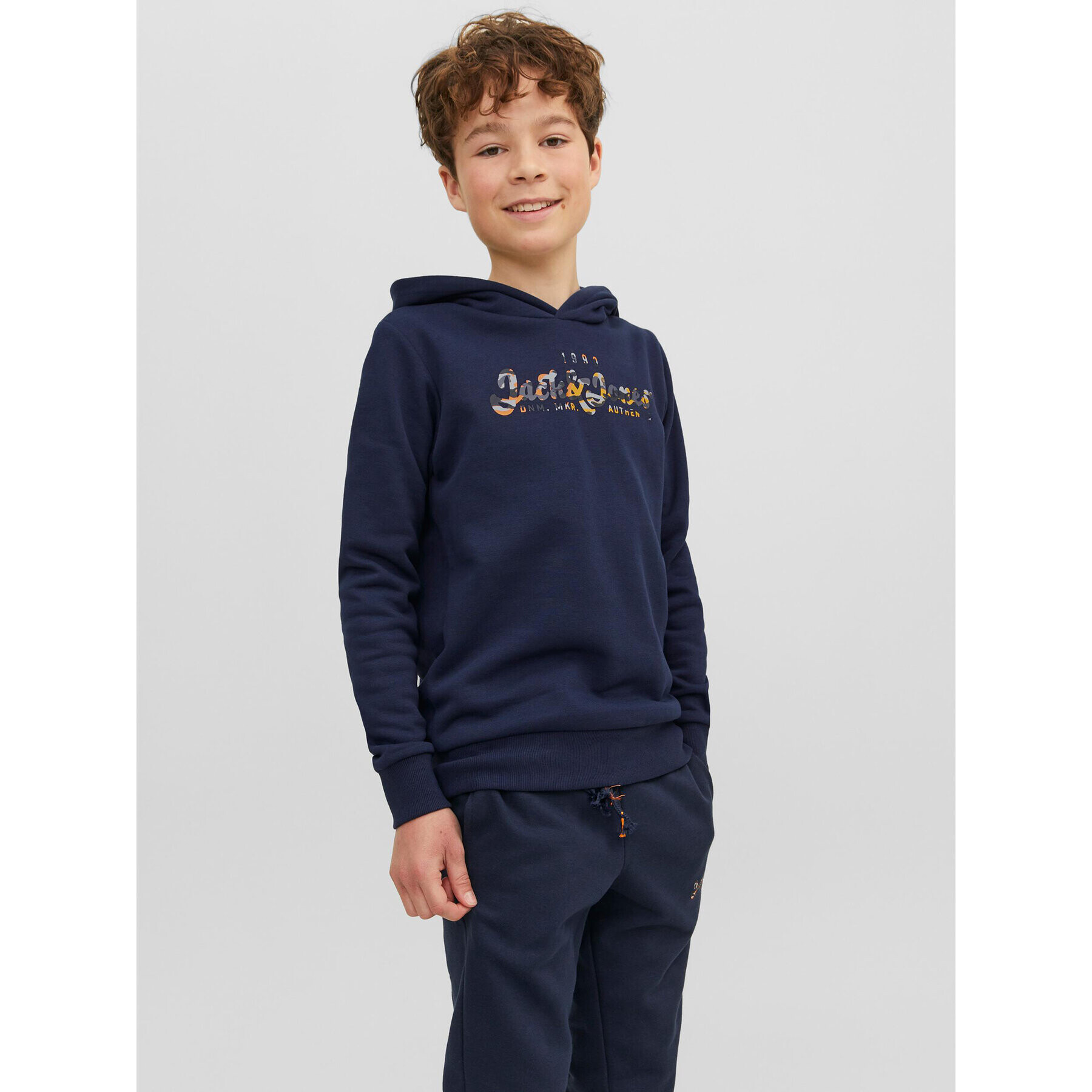 Jack&Jones Junior Mikina 12237172 Tmavomodrá Regular Fit - Pepit.cz