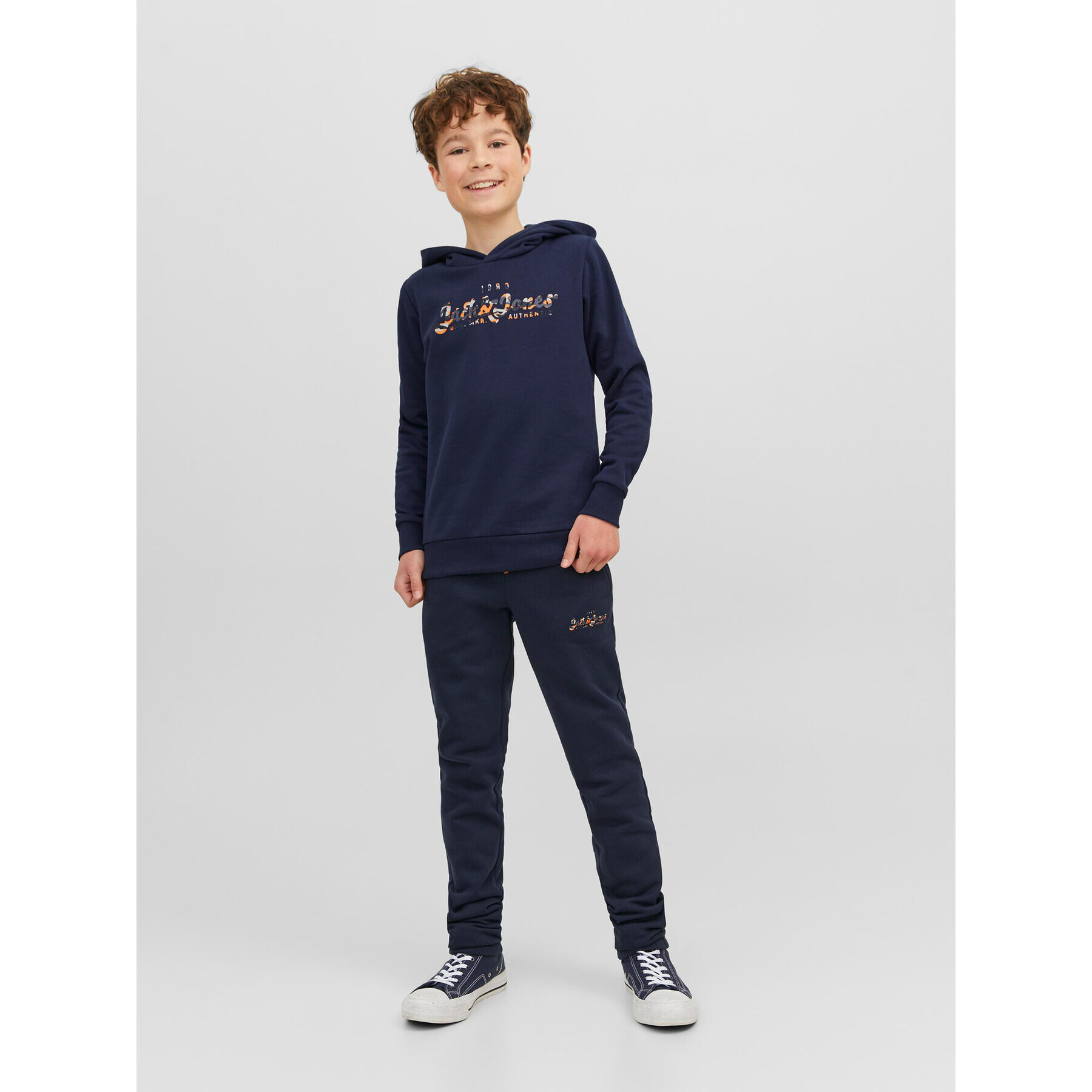 Jack&Jones Junior Mikina 12237172 Tmavomodrá Regular Fit - Pepit.cz