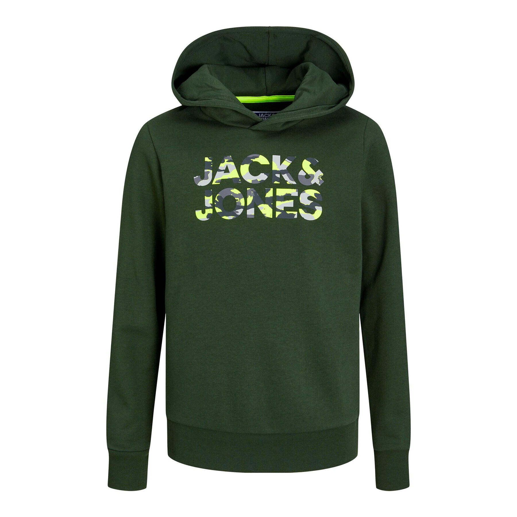 Jack&Jones Junior Mikina 12237172 Zelená Regular Fit - Pepit.cz