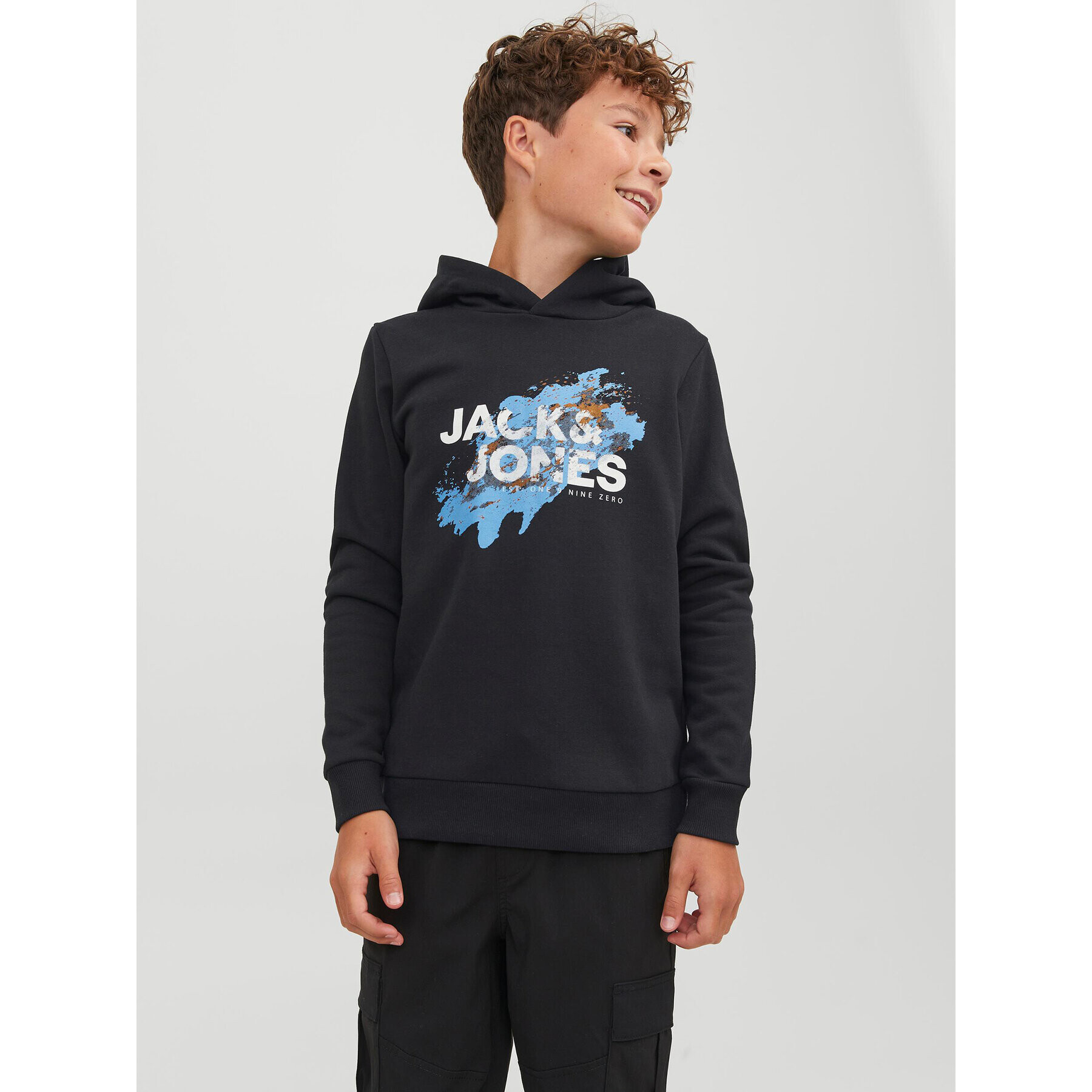 Jack&Jones Junior Mikina 12237210 Černá Regular Fit - Pepit.cz