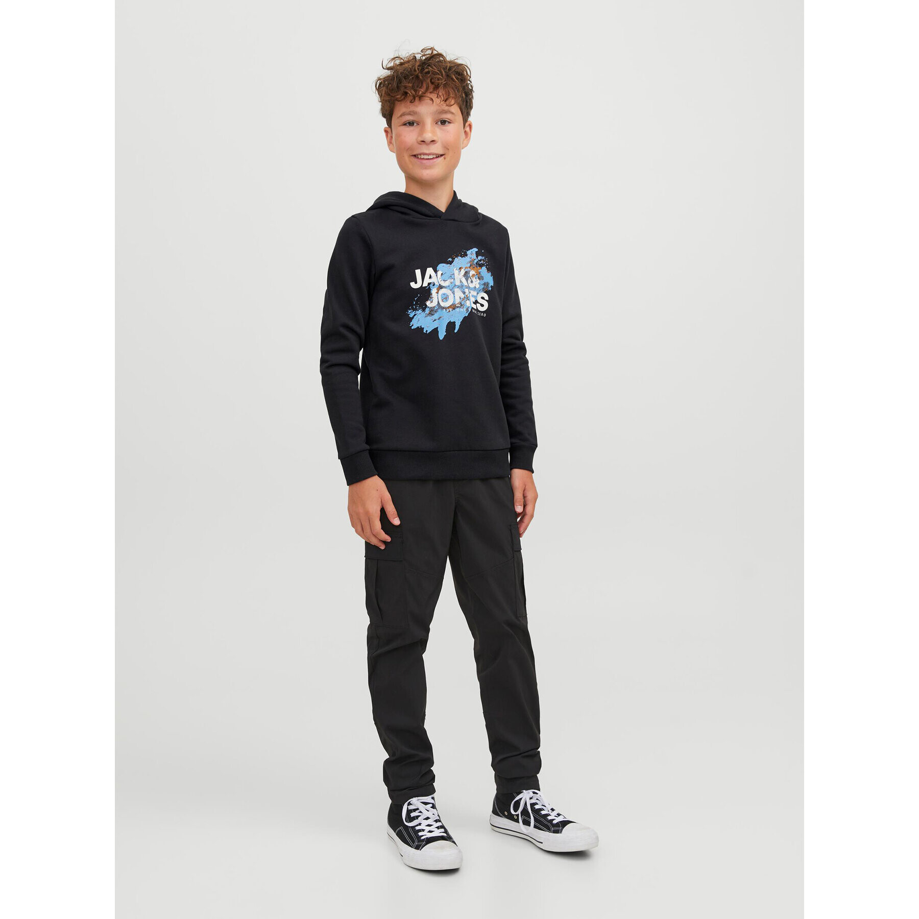 Jack&Jones Junior Mikina 12237210 Černá Regular Fit - Pepit.cz