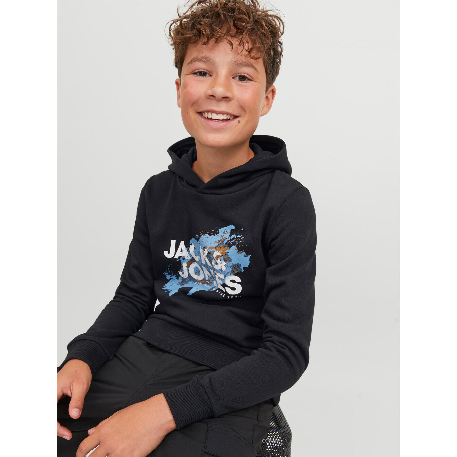 Jack&Jones Junior Mikina 12237210 Černá Regular Fit - Pepit.cz